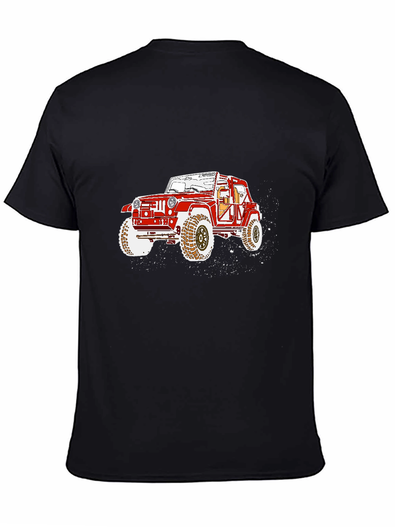 Off-Road Jeep Graphic Tee - Black Casual T-Shirt