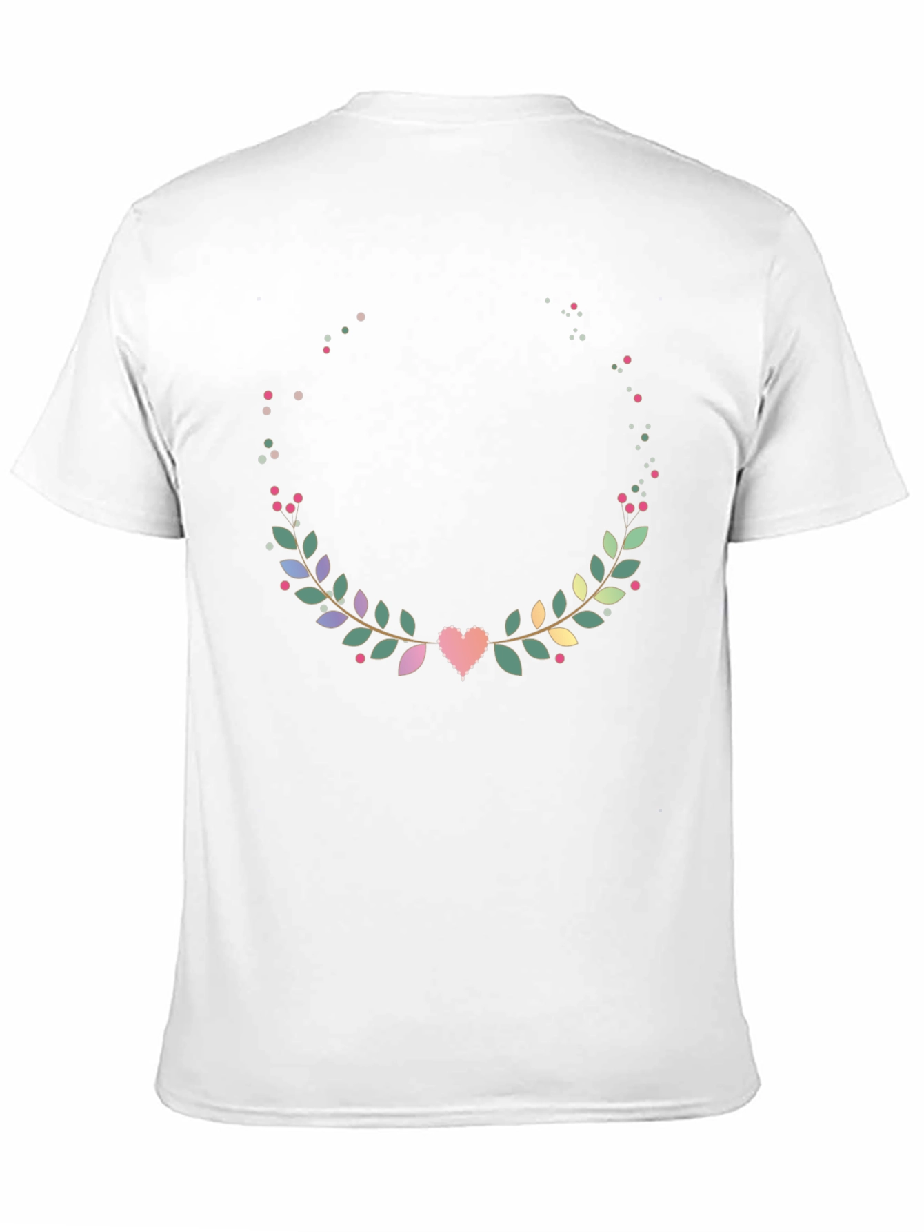 Floral Heart Wreath T-Shirt - Stylish Graphic Tee