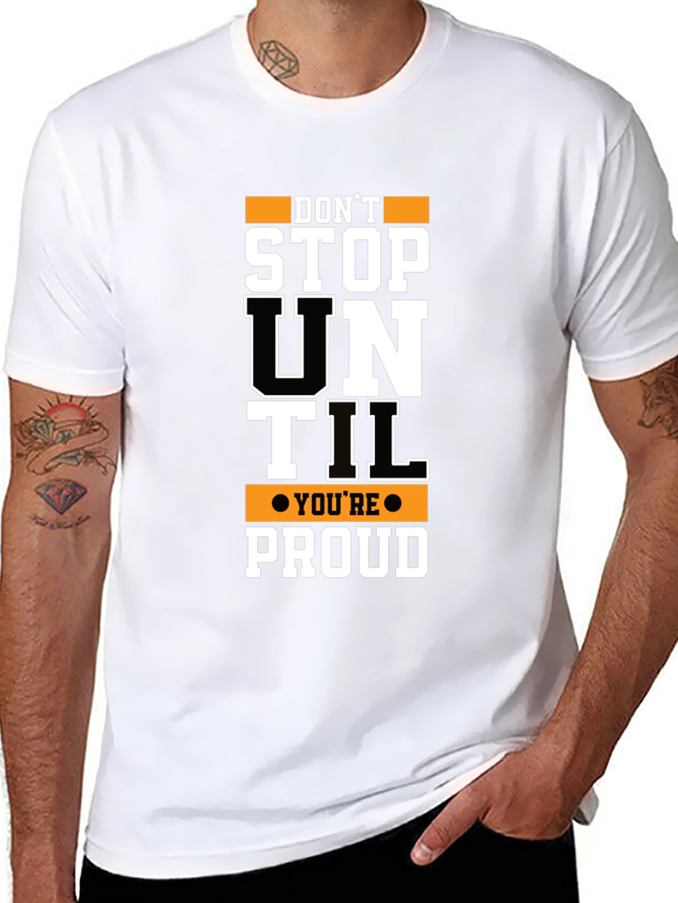 Motivational Dont Stop Until Proud Graphic T-Shirt