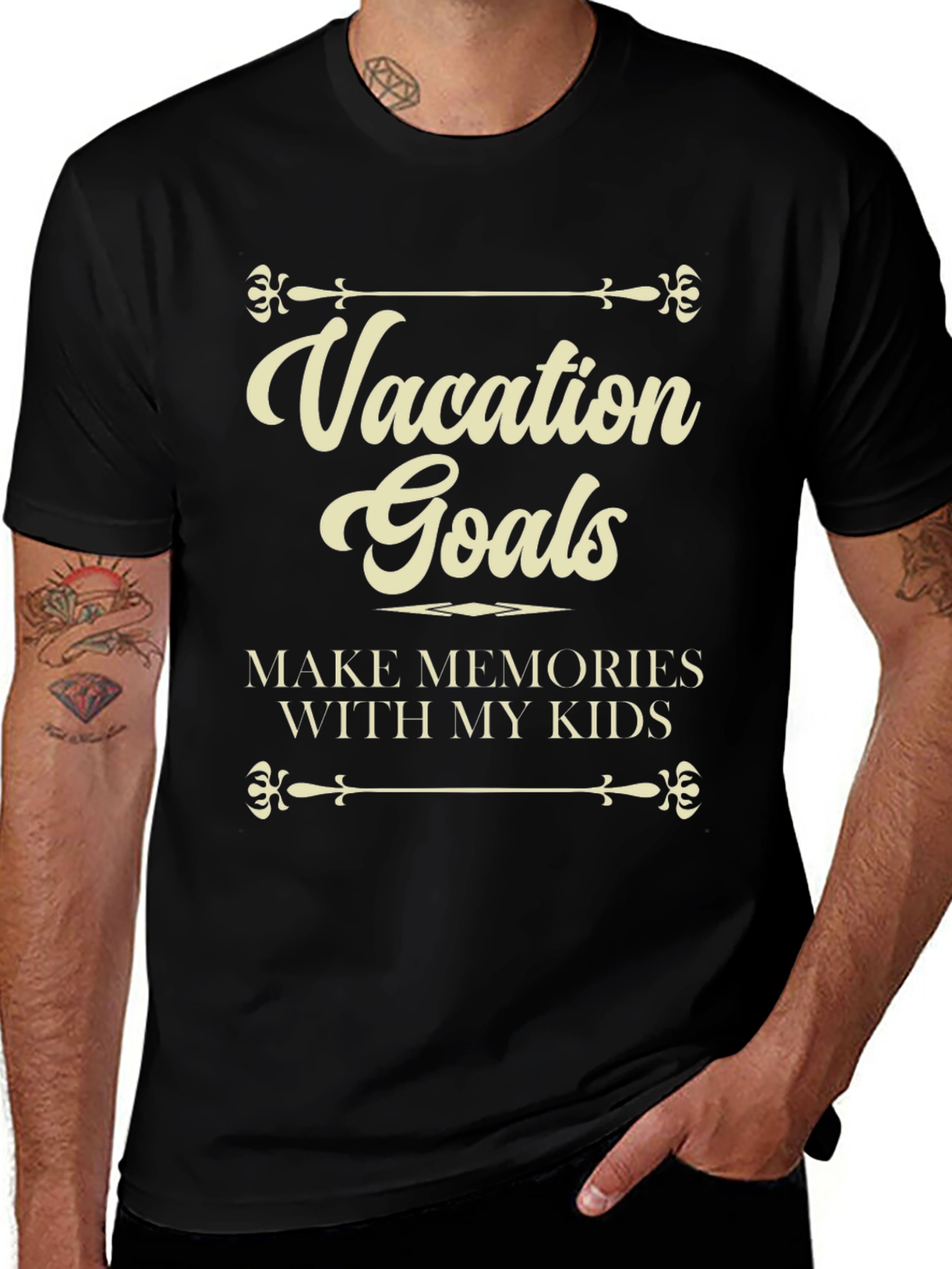 Vacation Goals Mens Graphic T-Shirt