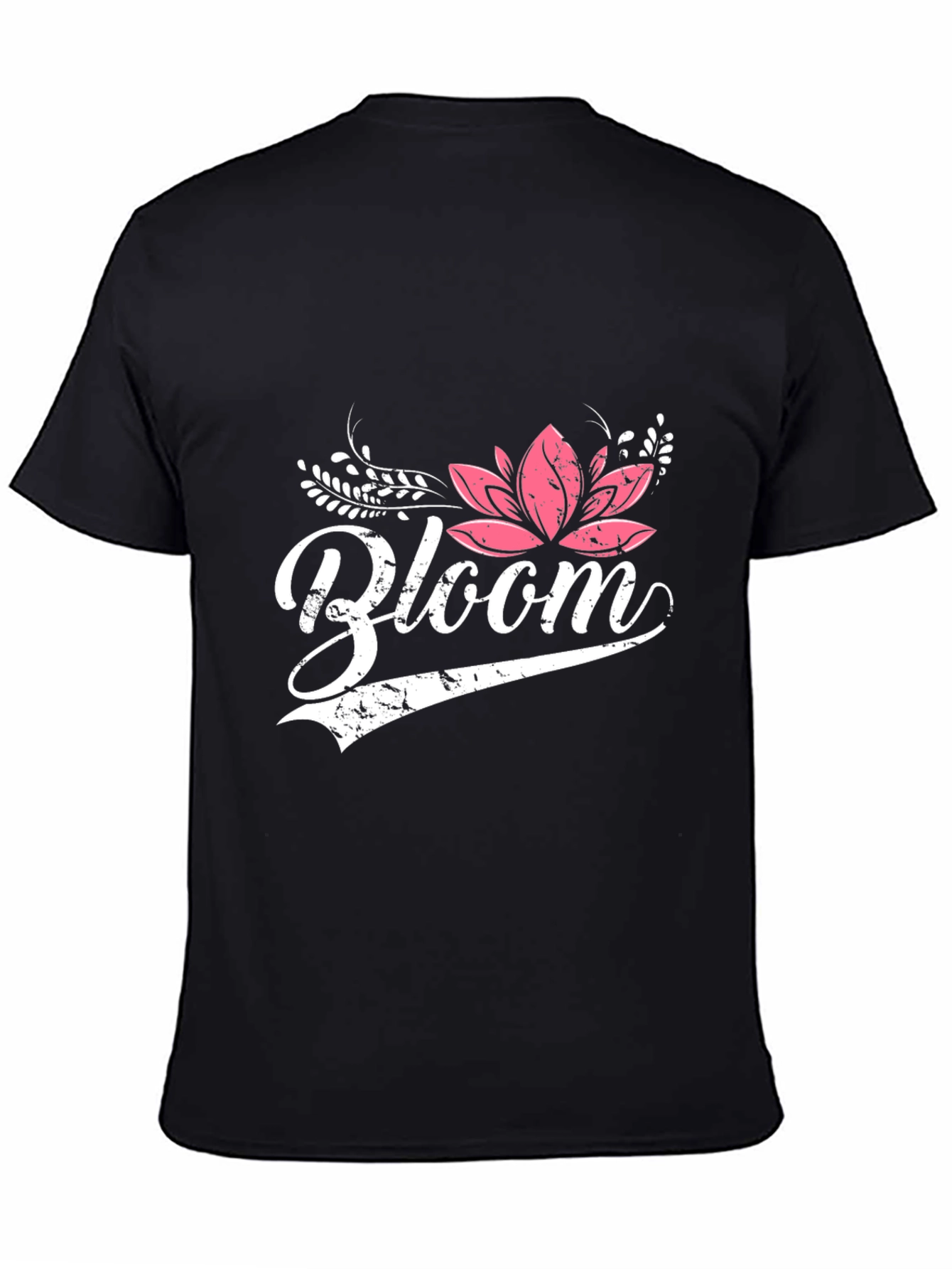 Bloom Graphic Tee - Black Cotton Shirt