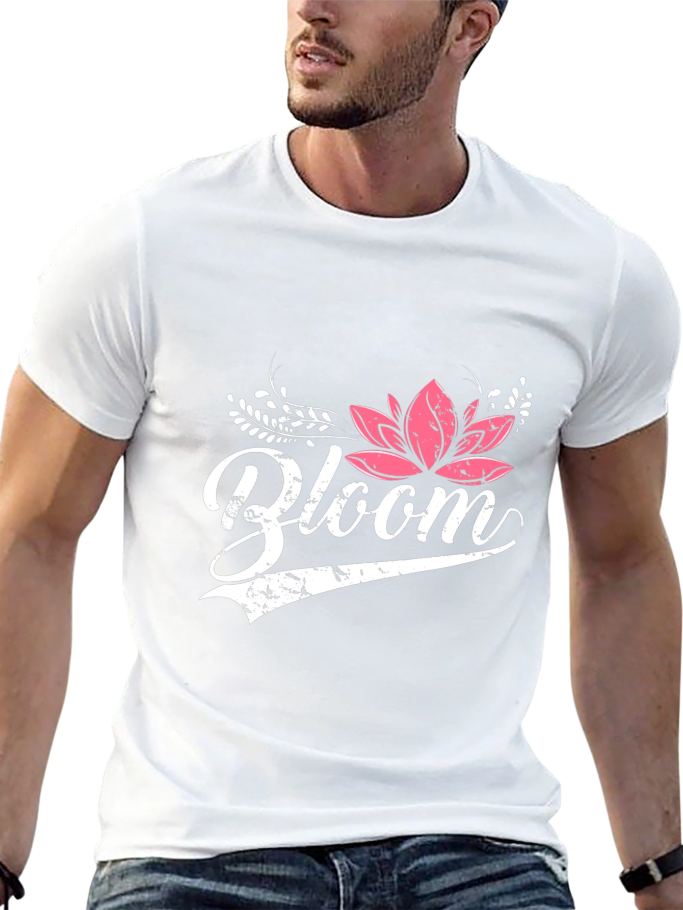 Bloom Graphic Tee - Black Cotton Shirt