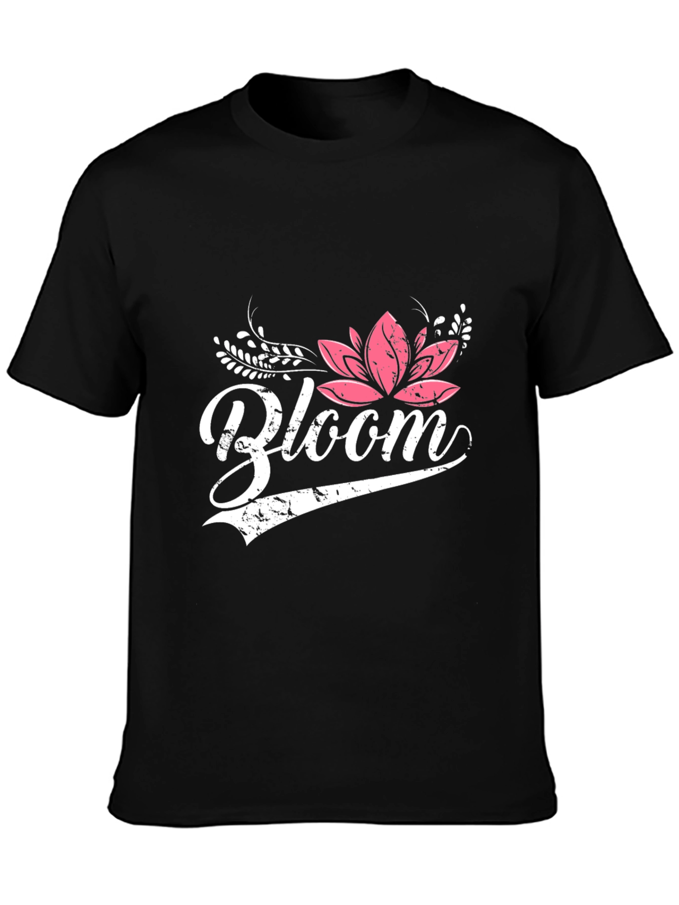 Bloom Graphic Tee - Black Cotton Shirt