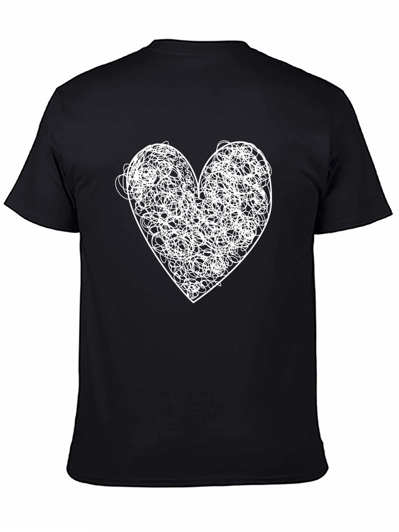 Tangled Heart Graphic Tee - Black Unisex Shirt