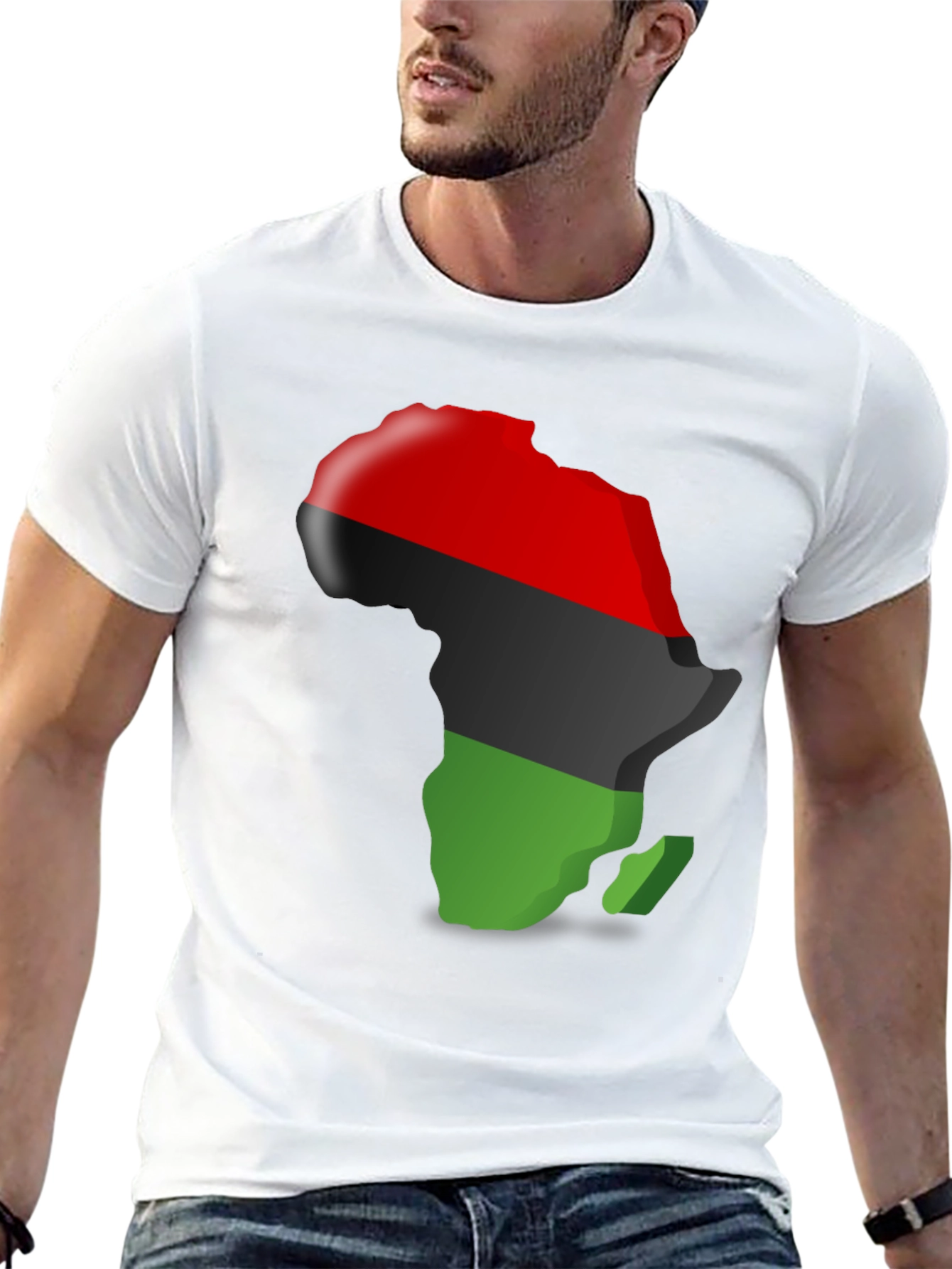 Pan-African Flag Africa Map T-Shirt