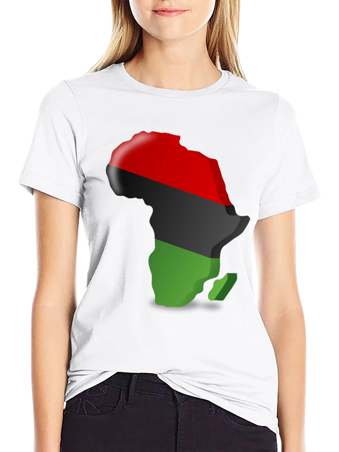 Pan-African Flag Africa Map T-Shirt