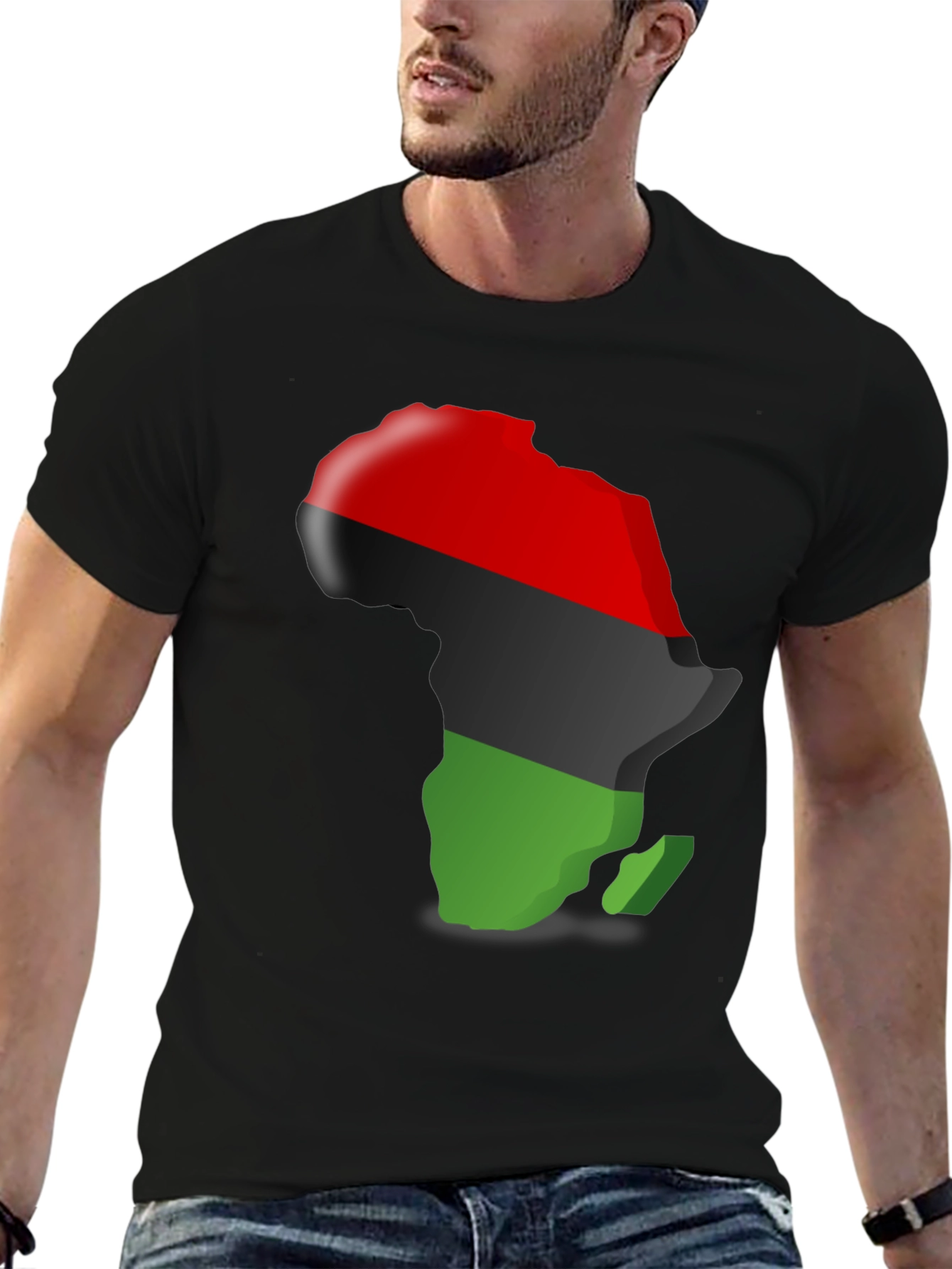 Pan-African Flag Africa Map T-Shirt