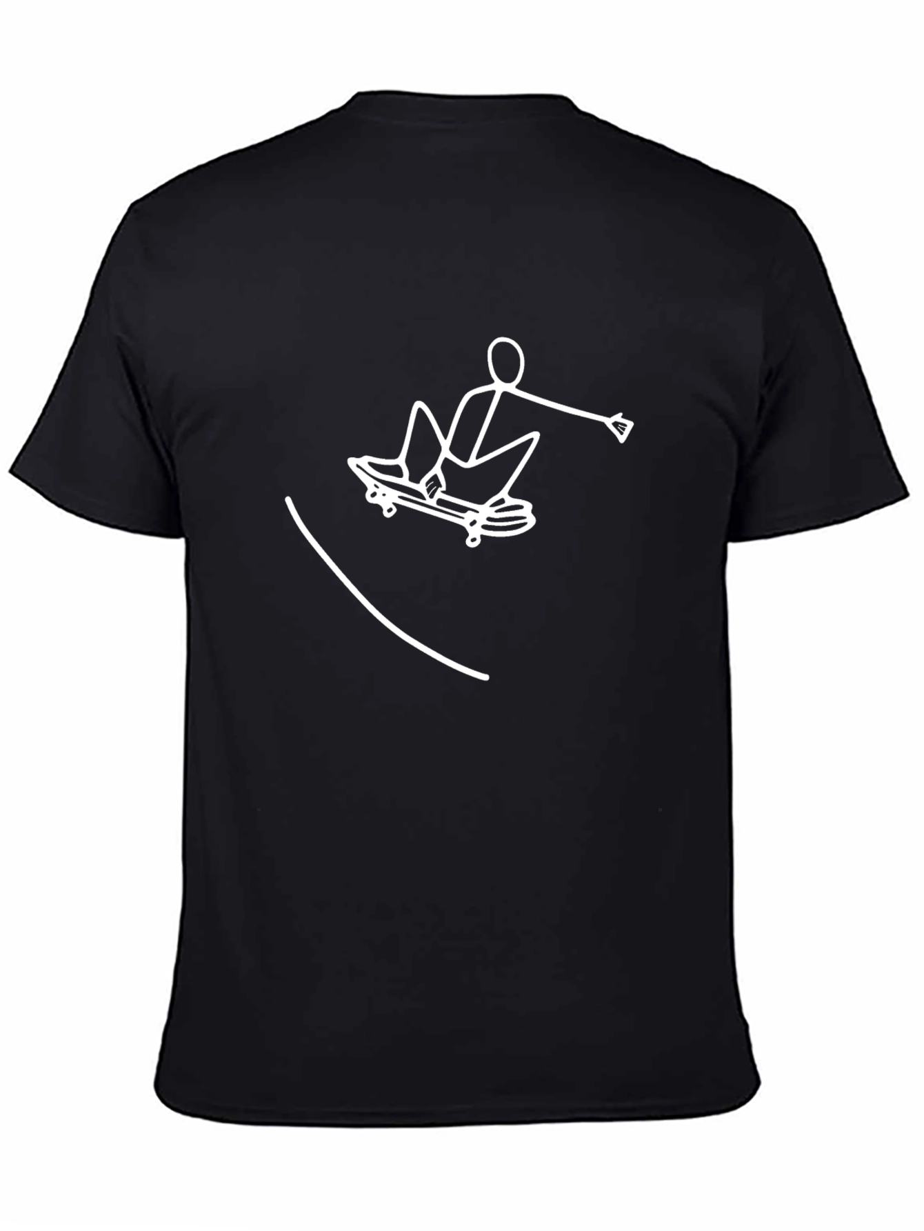 Cool Skateboard Stick Figure Graphic Tee