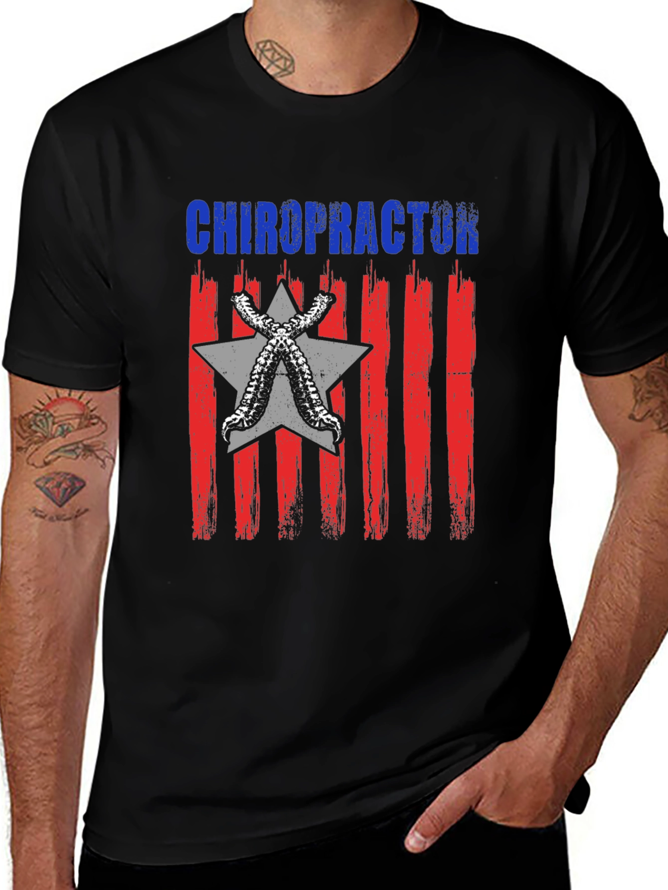 Chiropractor Flag Graphic T-Shirt