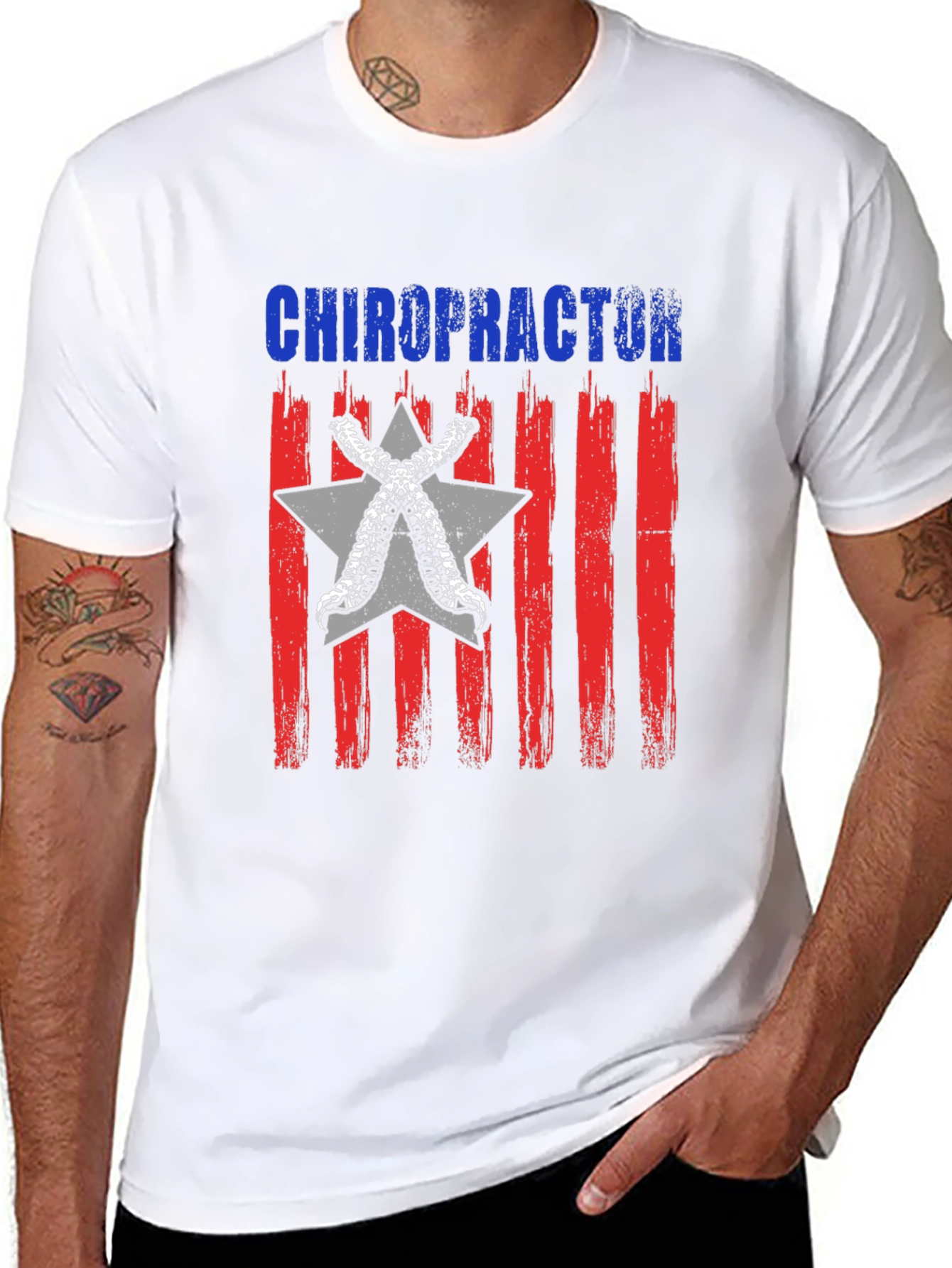 Chiropractor Flag Graphic T-Shirt