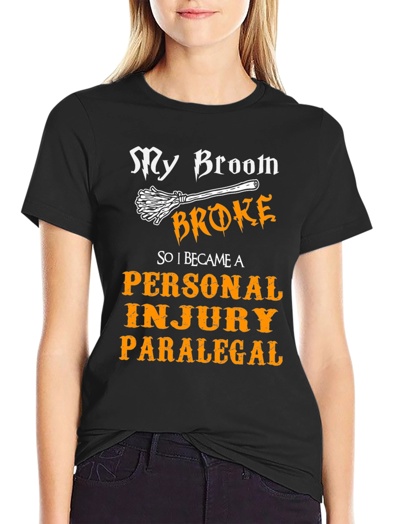 My Broom Broke T-Shirt Funny Paralegal Tee