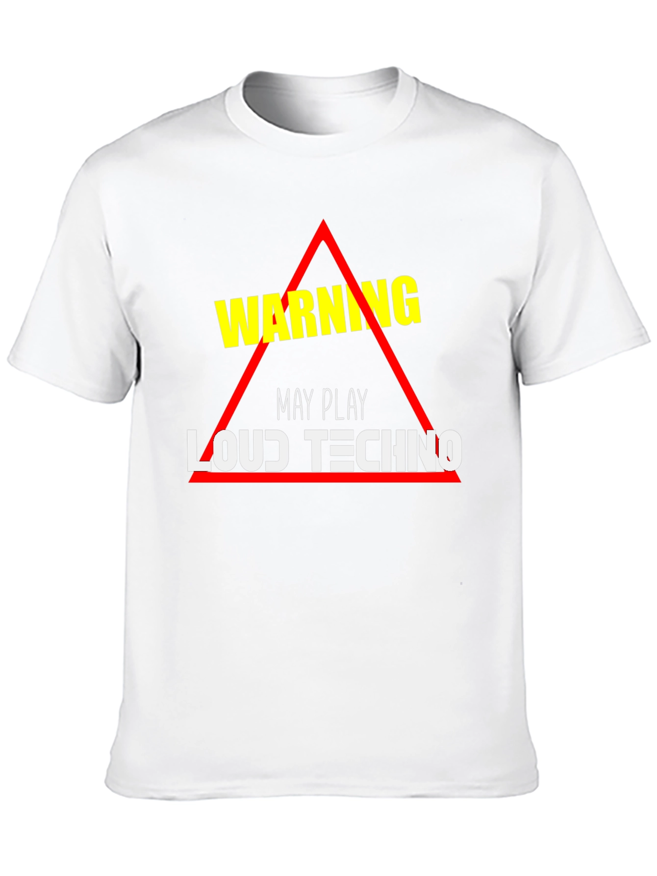 Warning: May Play Loud Techno Black T-Shirt