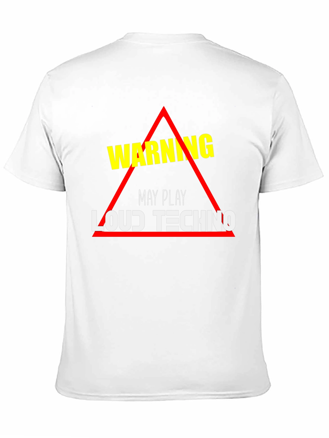 Warning: May Play Loud Techno Black T-Shirt