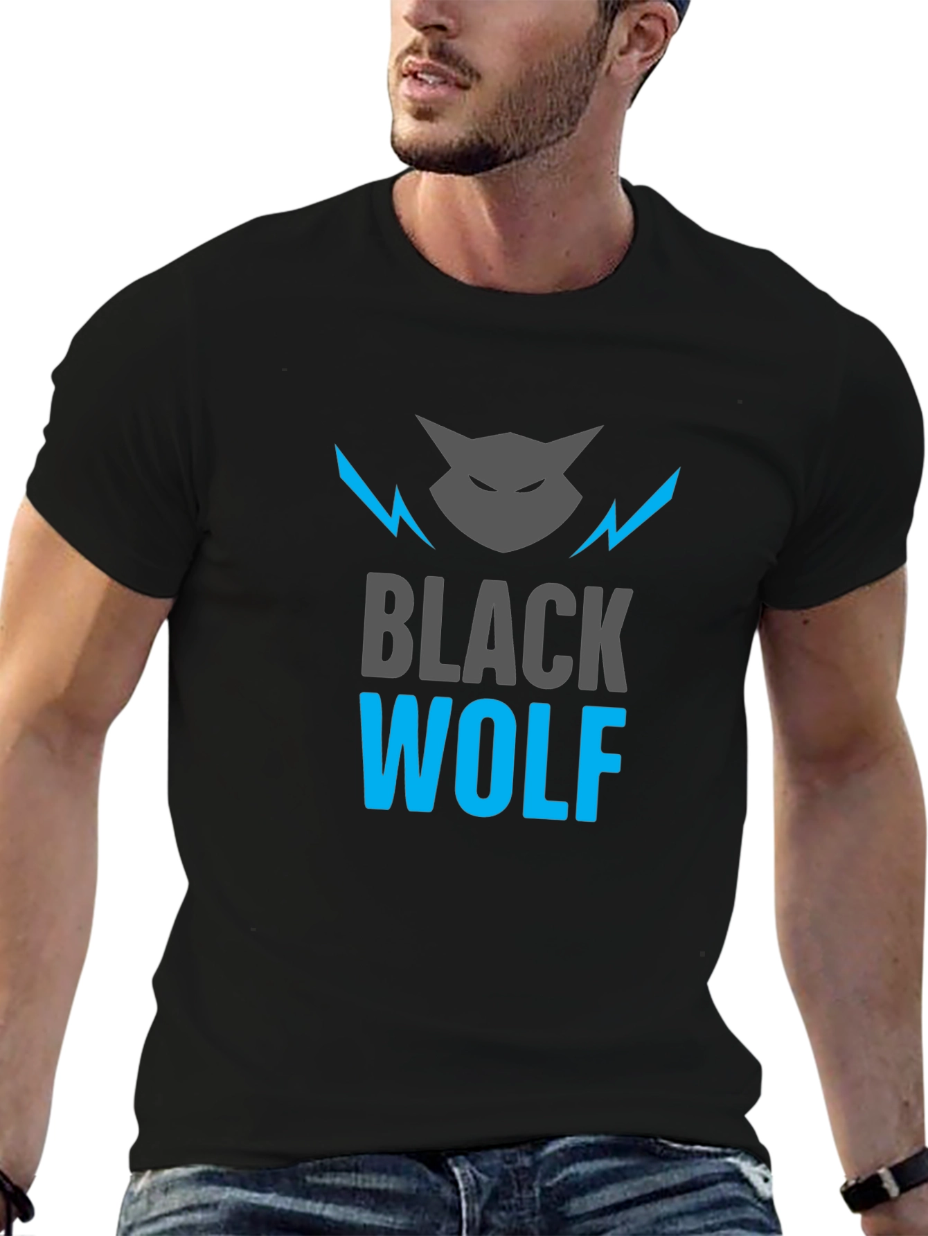 Black Wolf Graphic Tee - Cool Casual Style