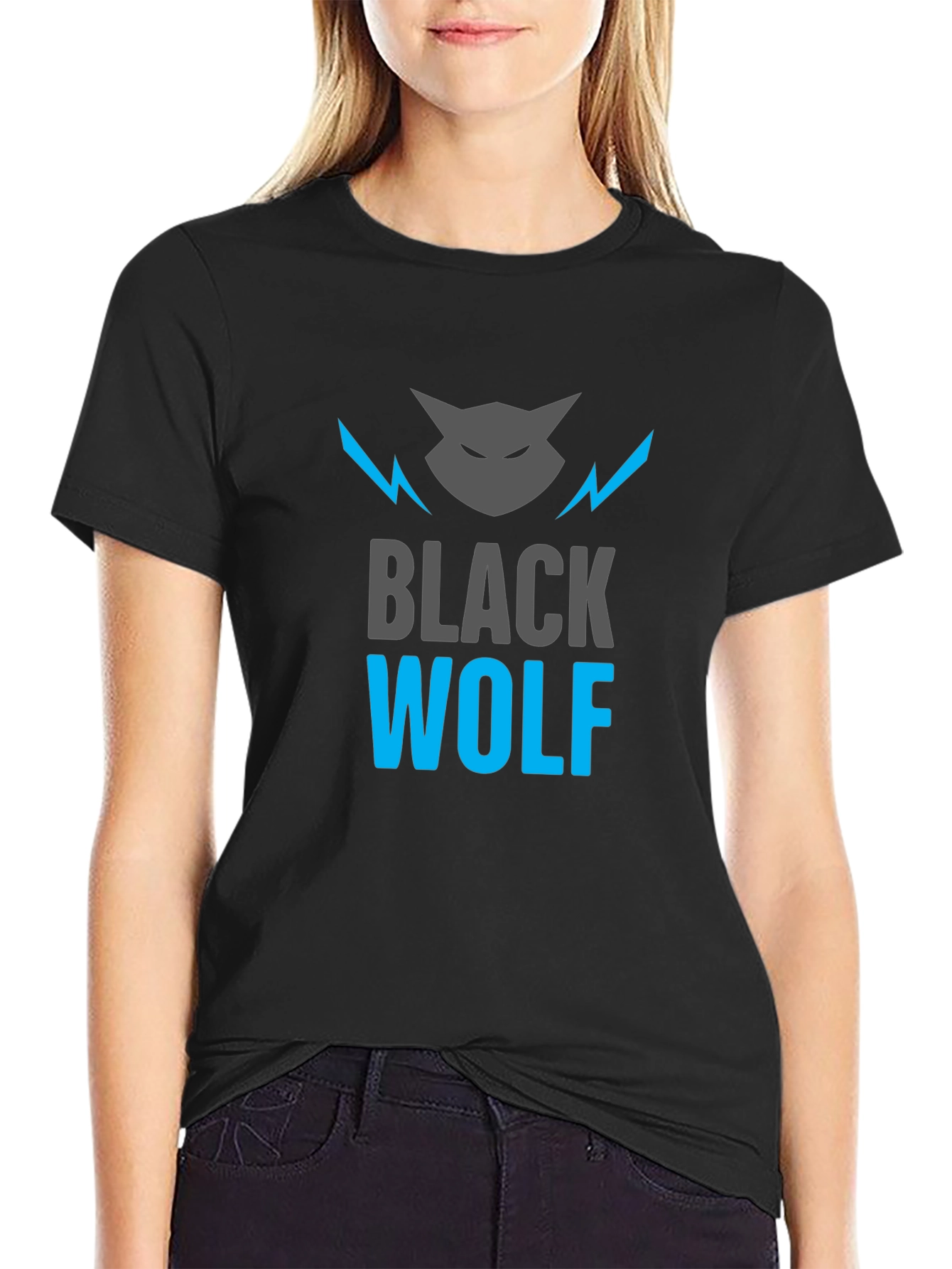 Black Wolf Graphic Tee - Cool Casual Style