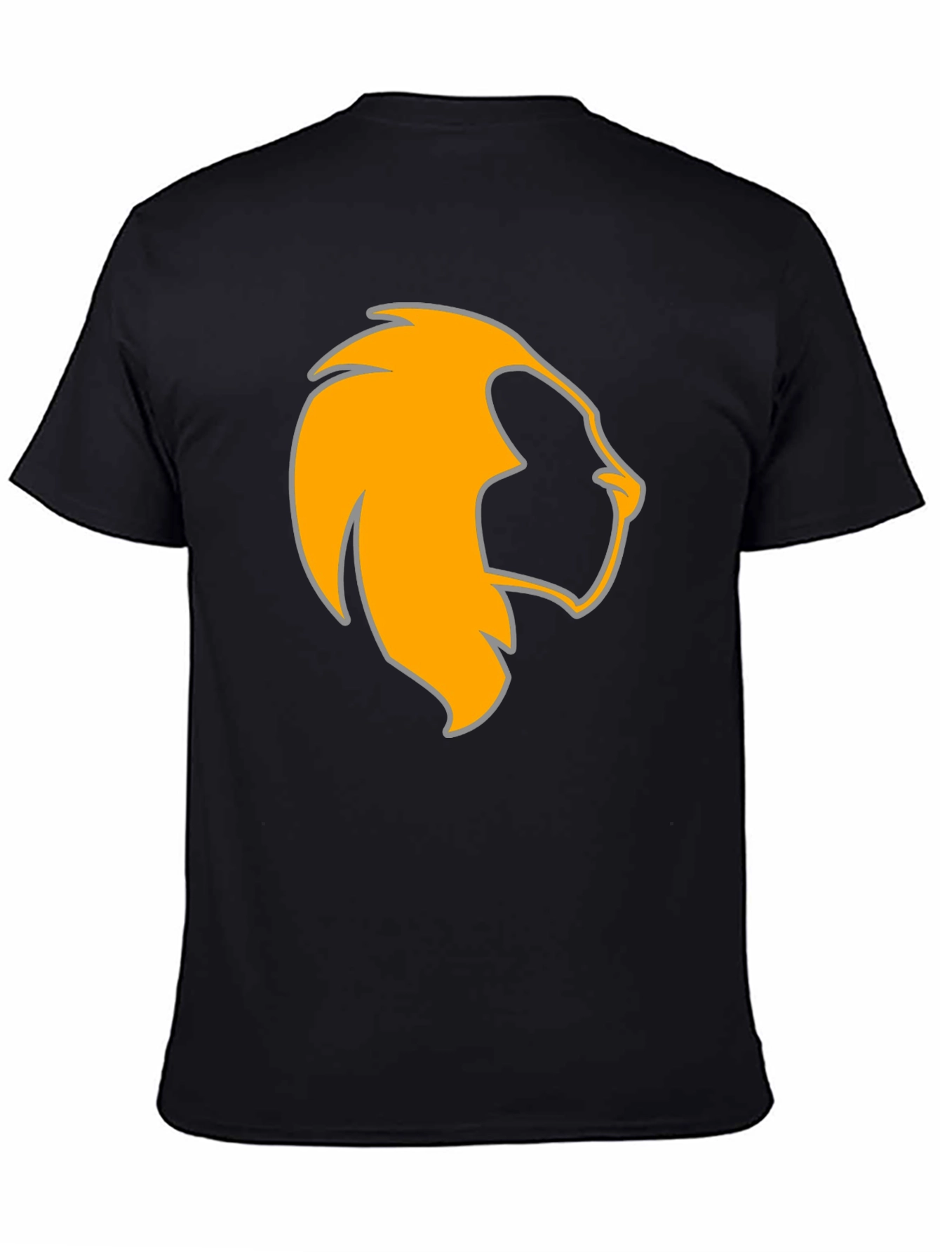Lion Head Graphic Black Tee - Bold & Stylish