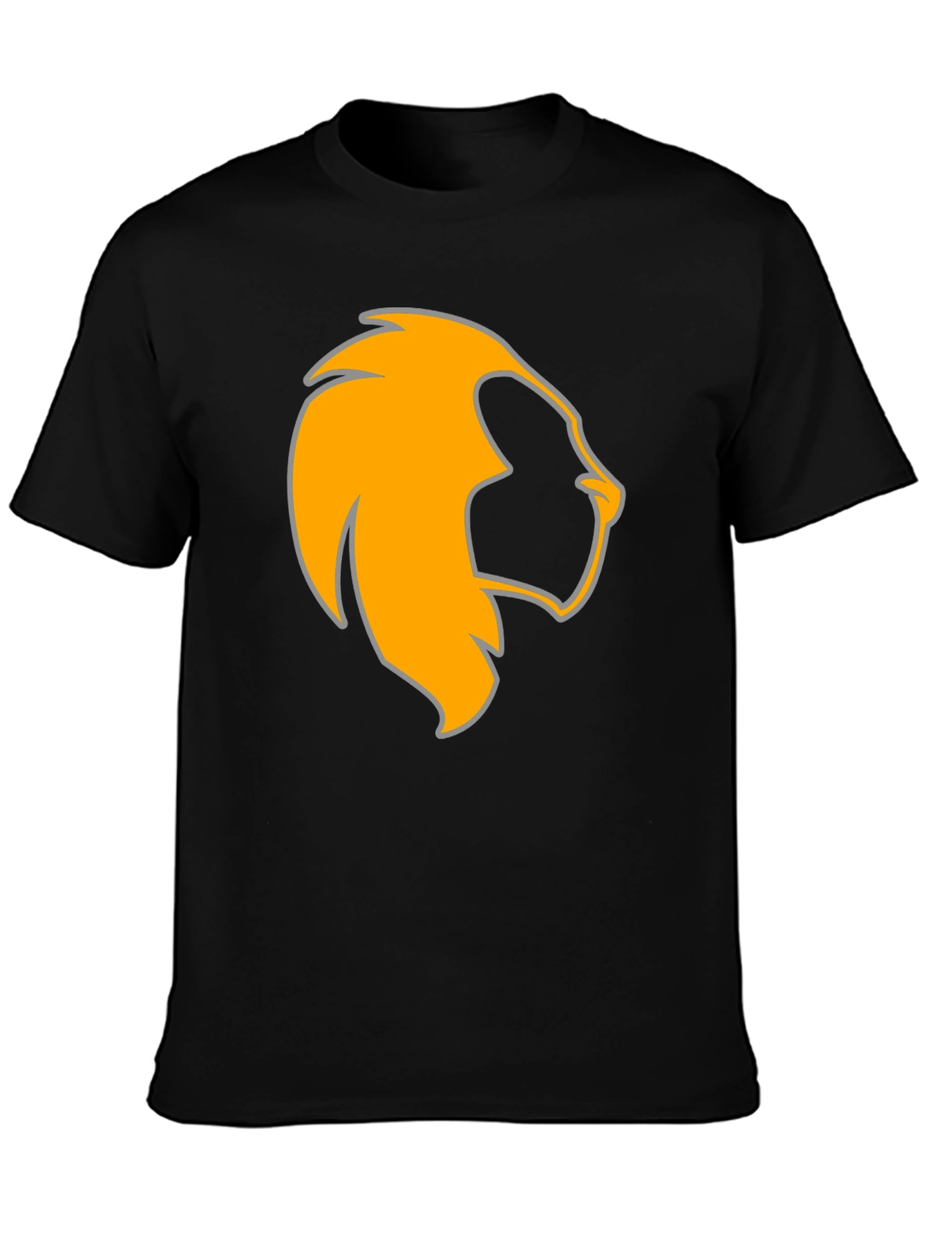 Lion Head Graphic Black Tee - Bold & Stylish