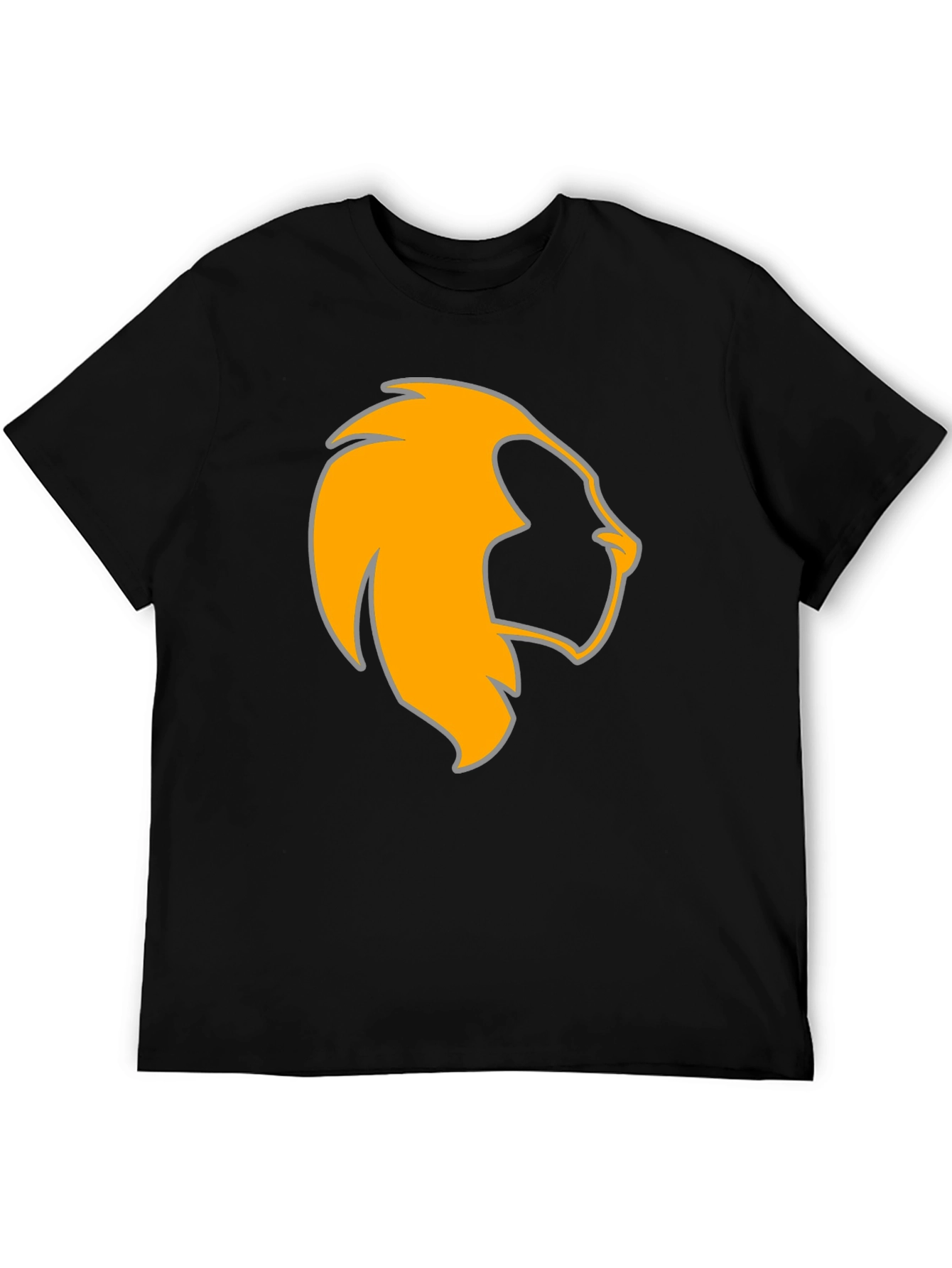 Lion Head Graphic Black Tee - Bold & Stylish