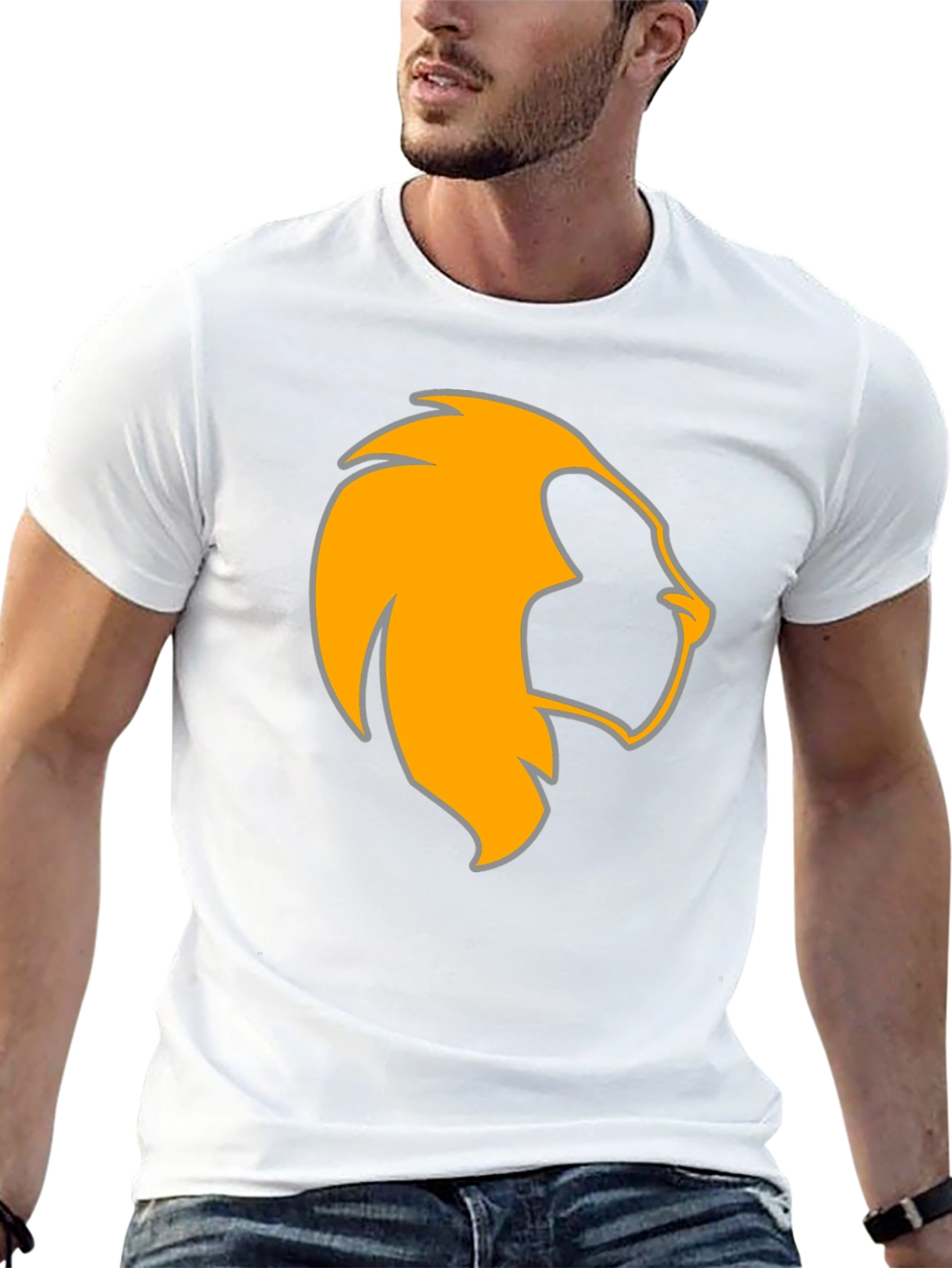 Lion Head Graphic Black Tee - Bold & Stylish