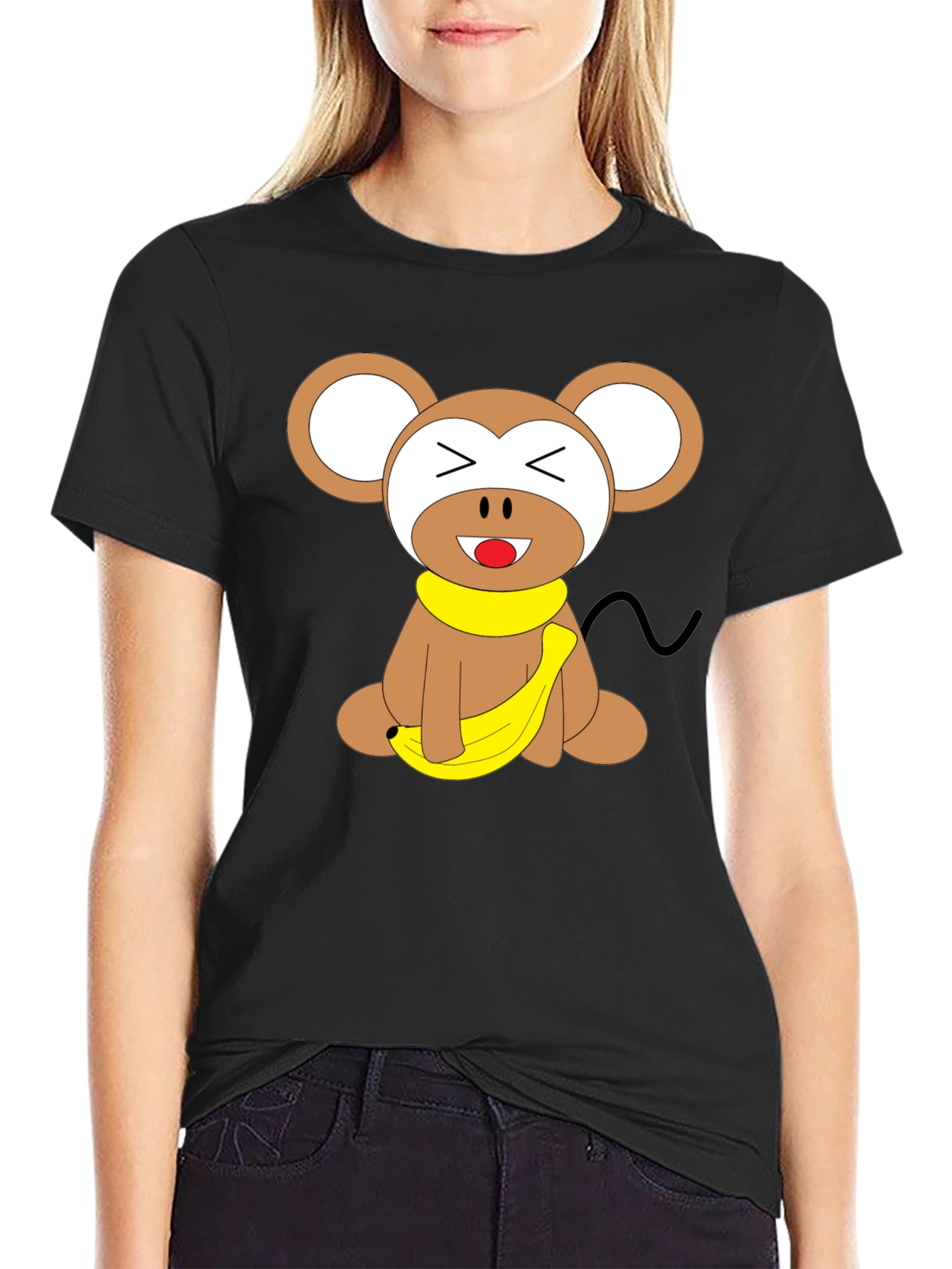 Monkey Banana Graphic T-Shirt - Soft Cotton Tee