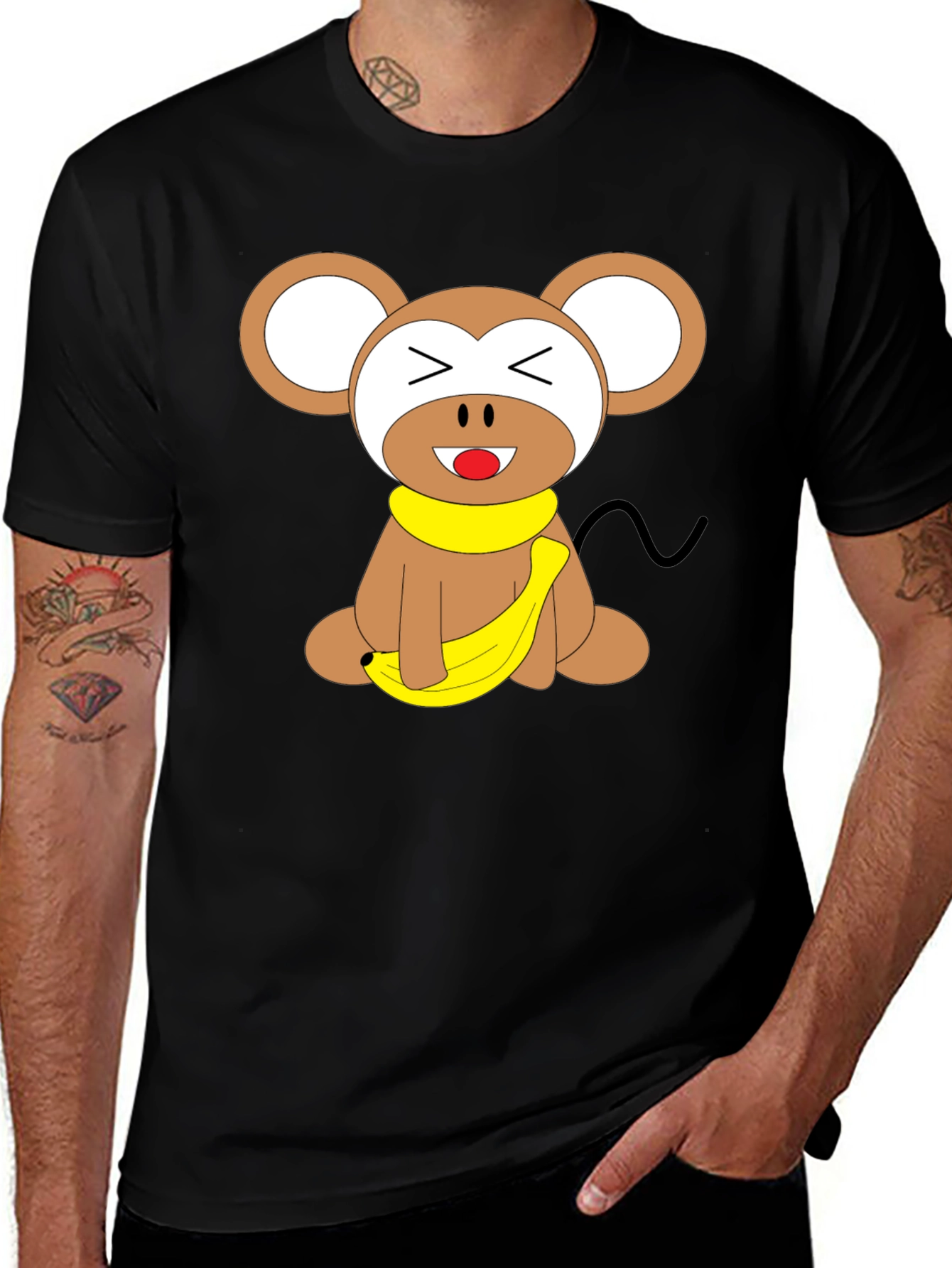 Monkey Banana Graphic T-Shirt - Soft Cotton Tee
