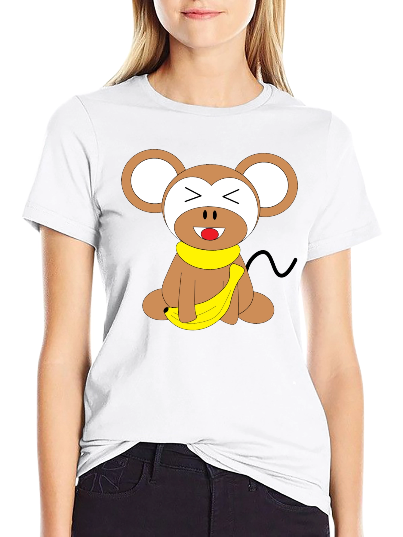 Monkey Banana Graphic T-Shirt - Soft Cotton Tee