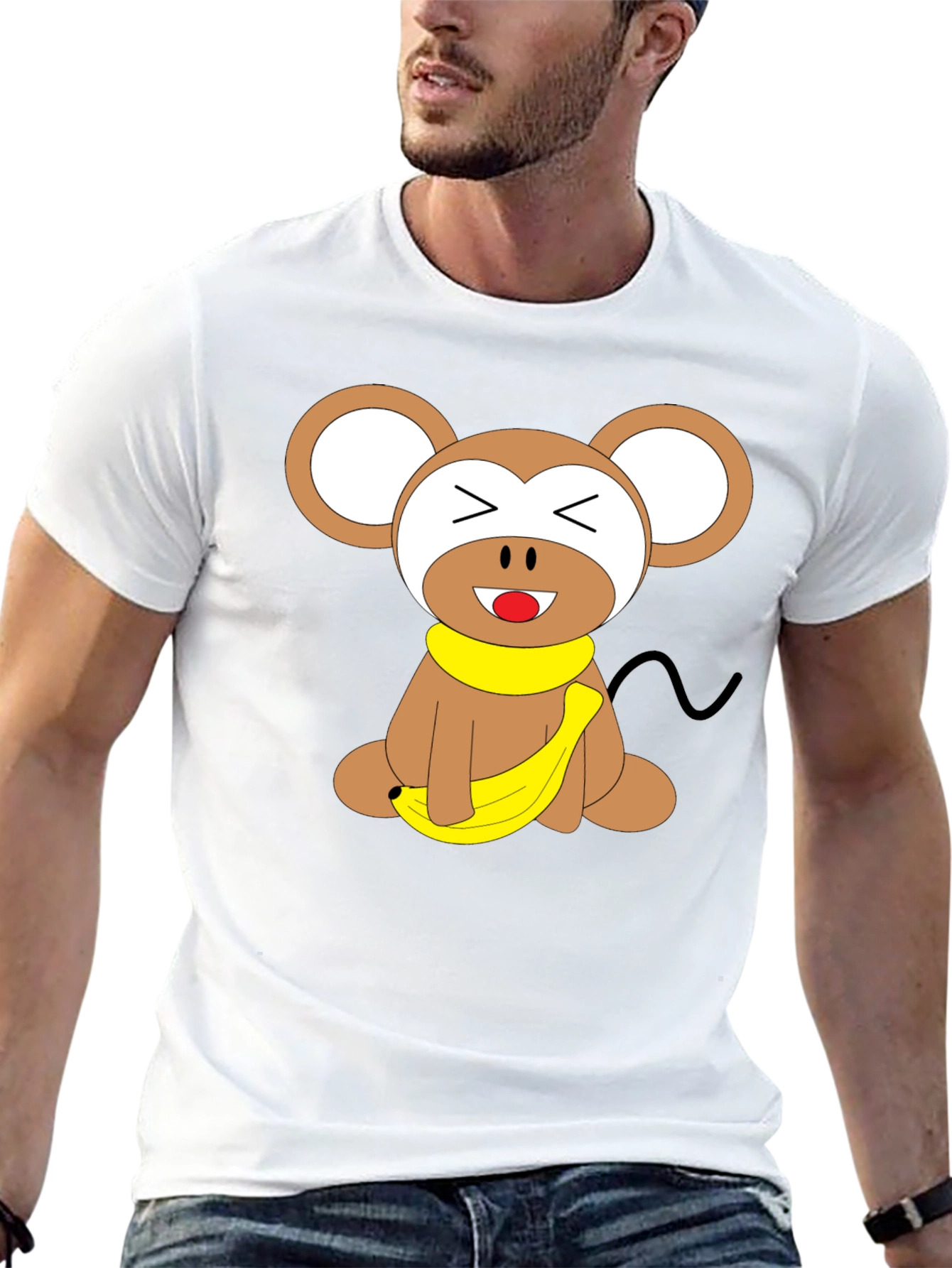 Monkey Banana Graphic T-Shirt - Soft Cotton Tee