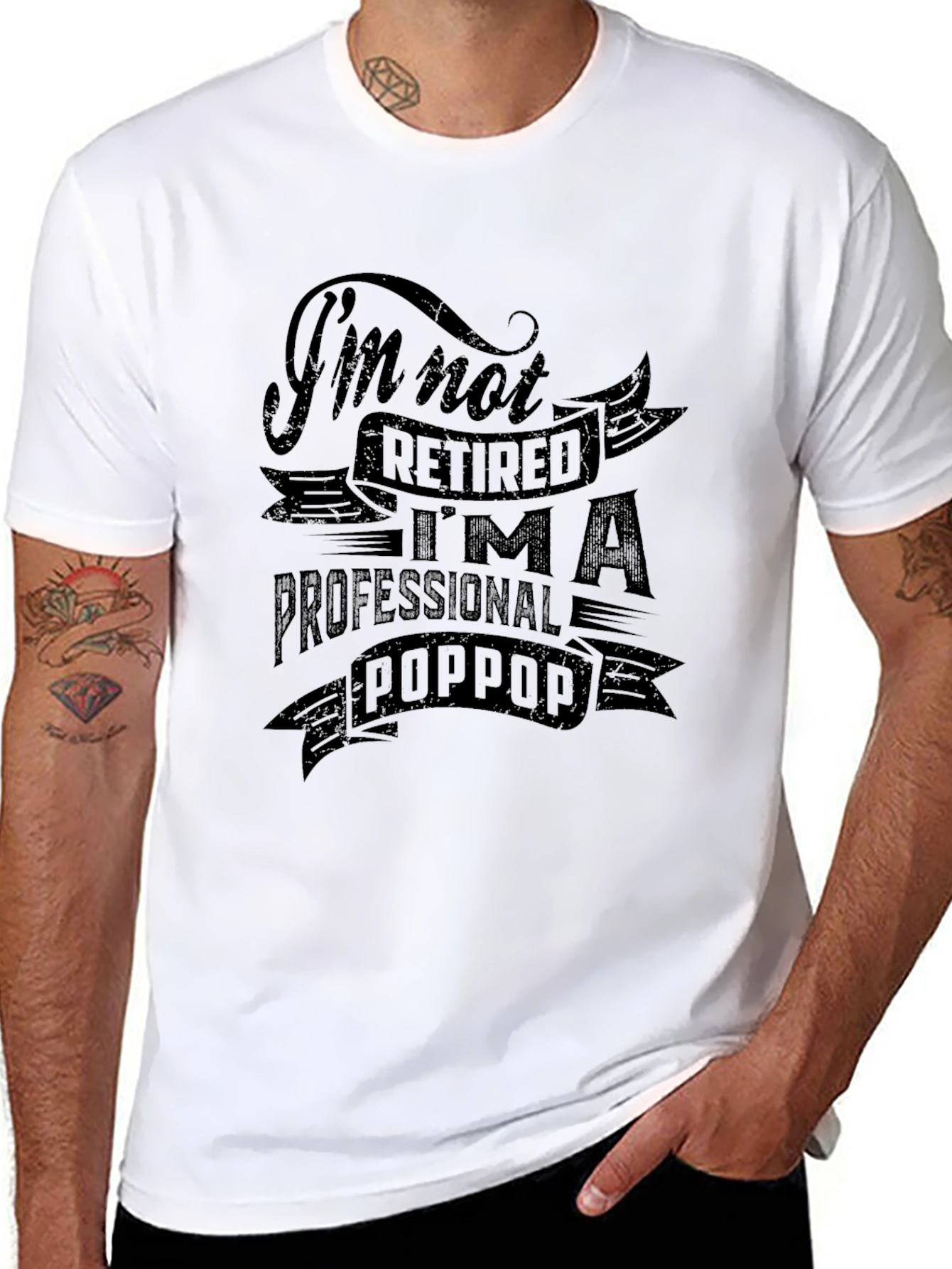 Professional Poppop Black Graphic T-Shirt