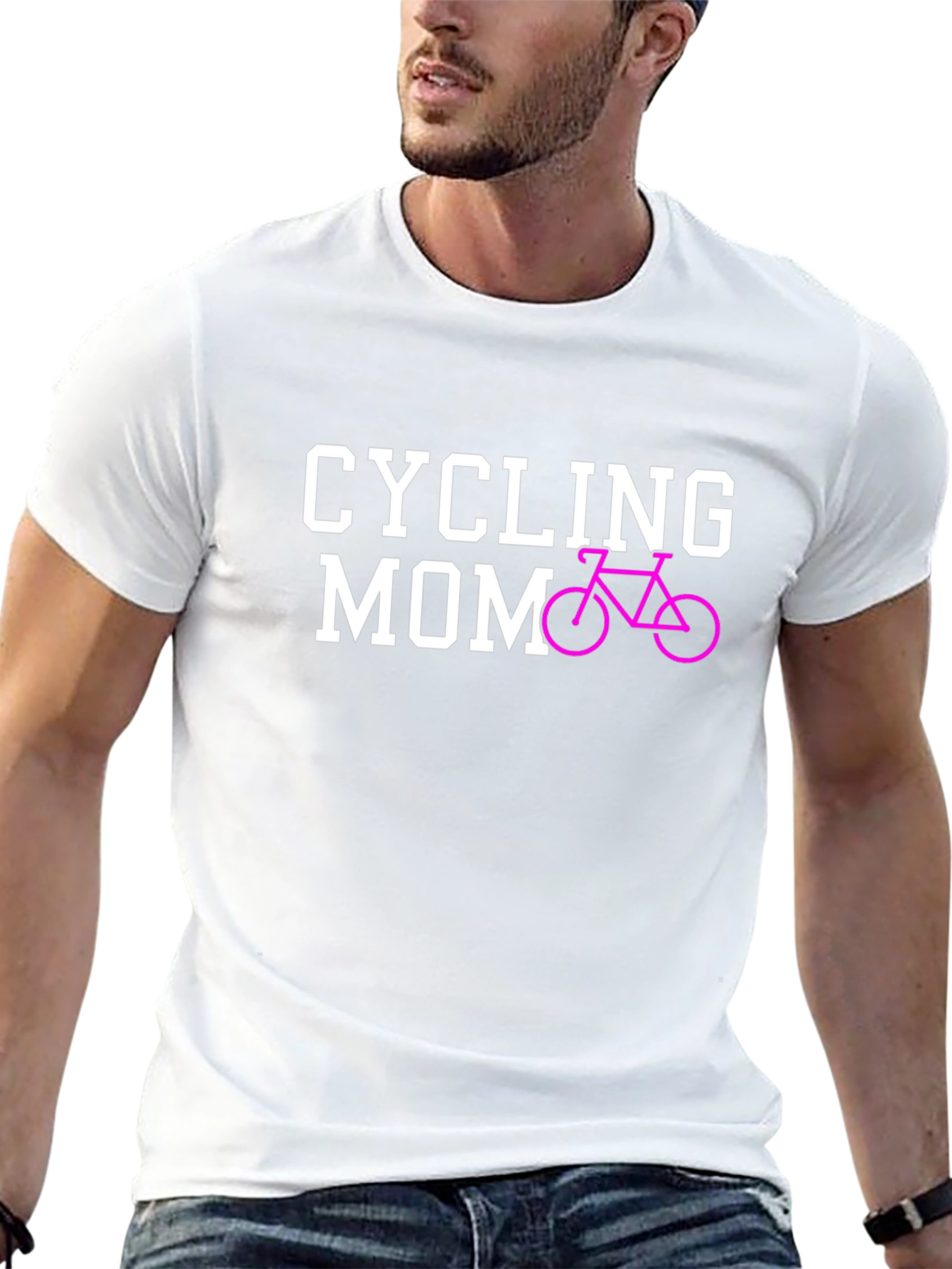 Cycling Mom Graphic Tee - Black