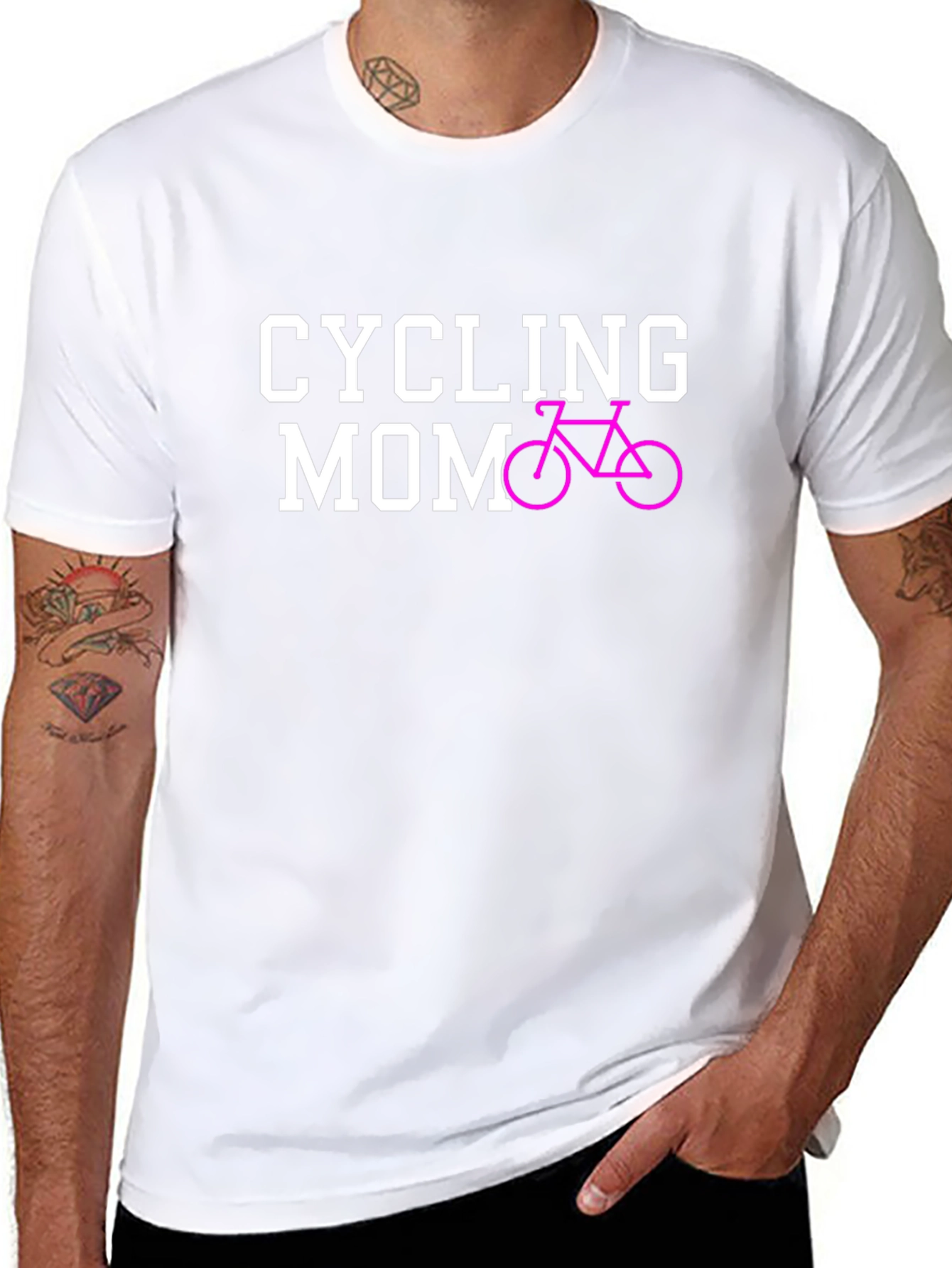 Cycling Mom Graphic Tee - Black