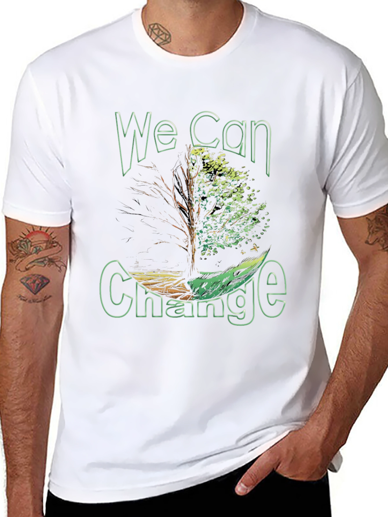 Eco-Friendly We Can Change Graphic Tee