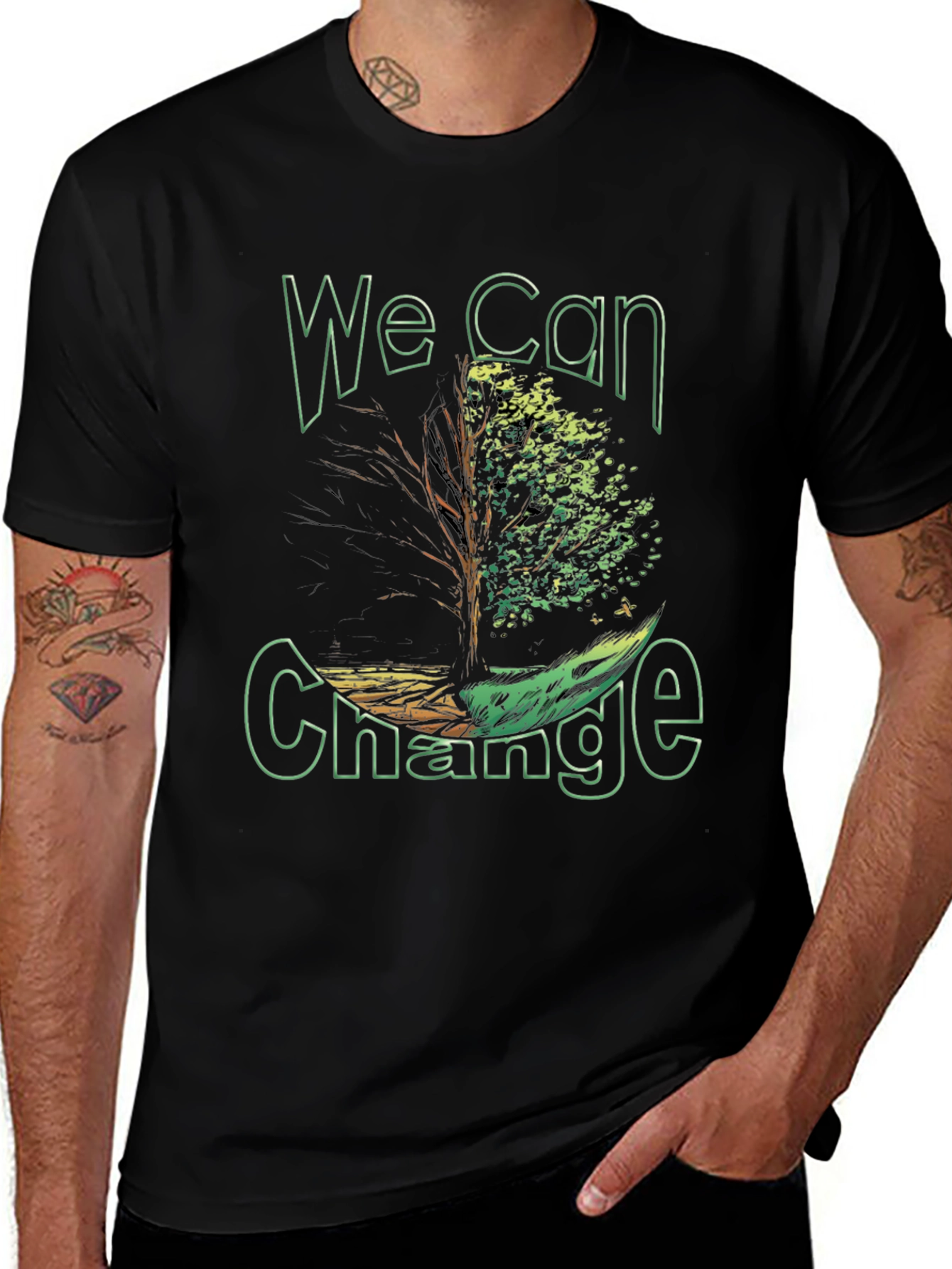 Eco-Friendly We Can Change Graphic Tee
