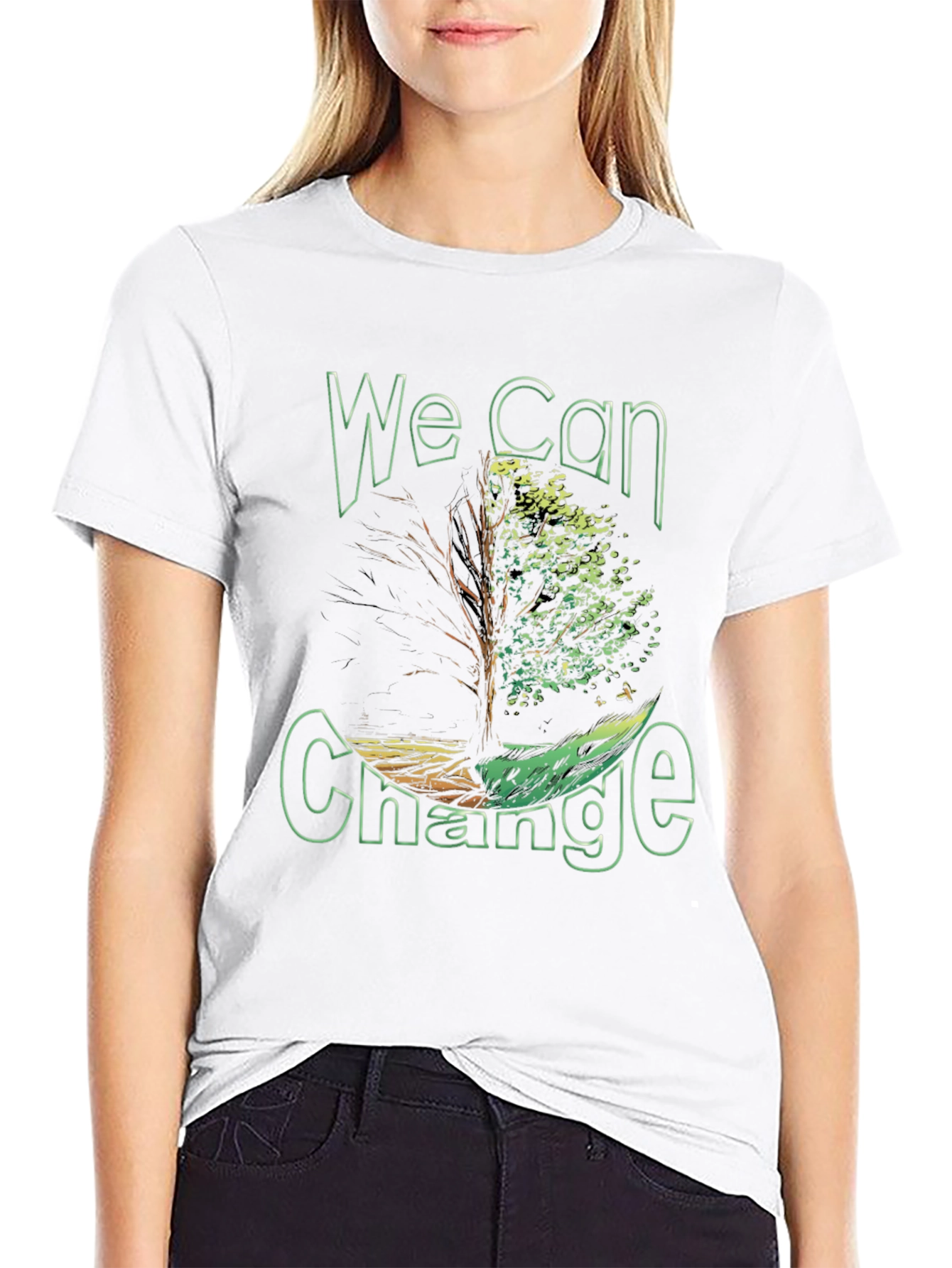 Eco-Friendly We Can Change Graphic Tee
