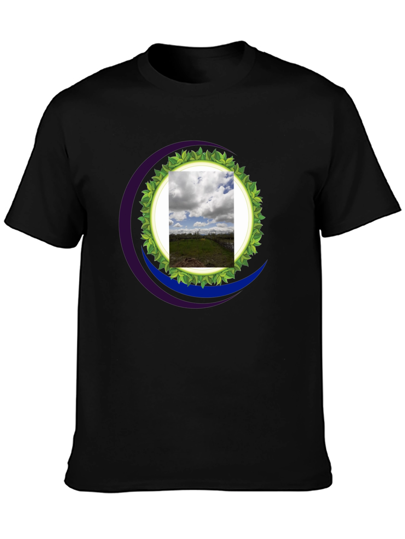 Nature Inspired T-Shirt - Black Cotton Blend