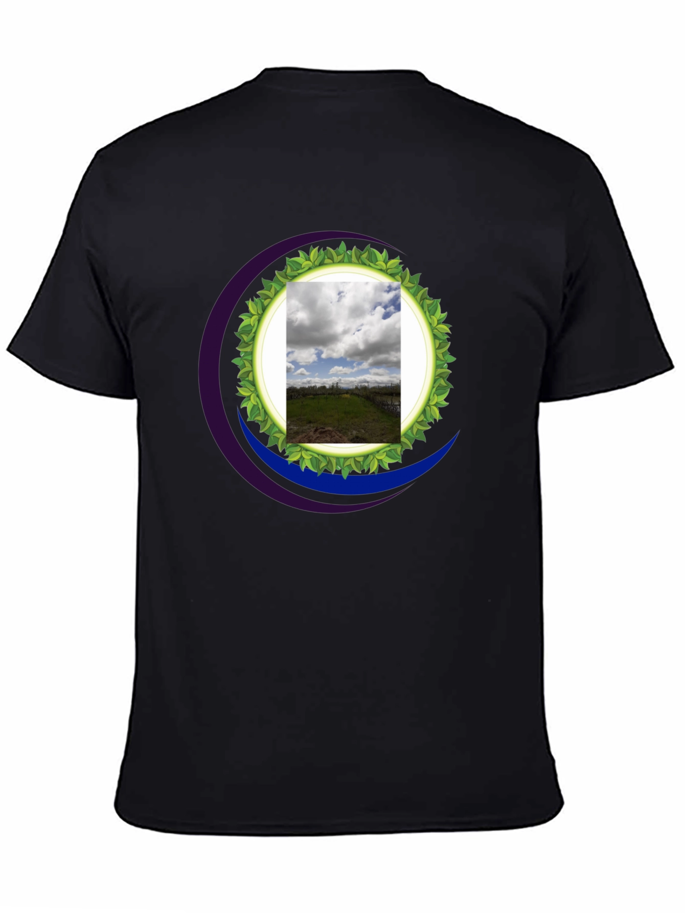 Nature Inspired T-Shirt - Black Cotton Blend