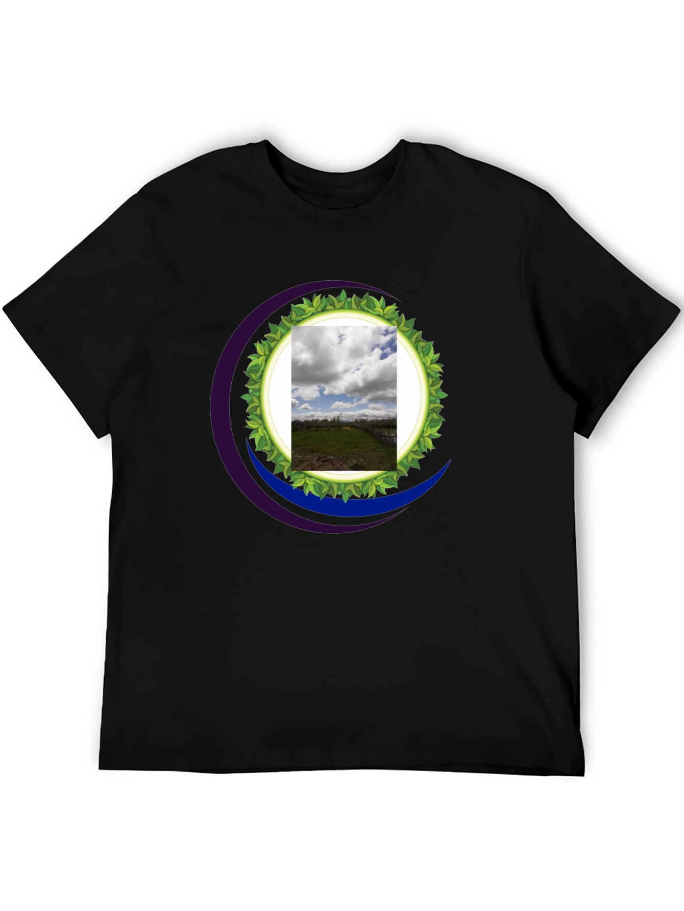 Nature Inspired T-Shirt - Black Cotton Blend