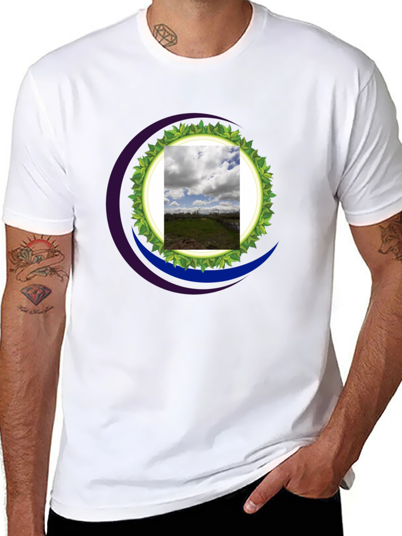 Nature Inspired T-Shirt - Black Cotton Blend