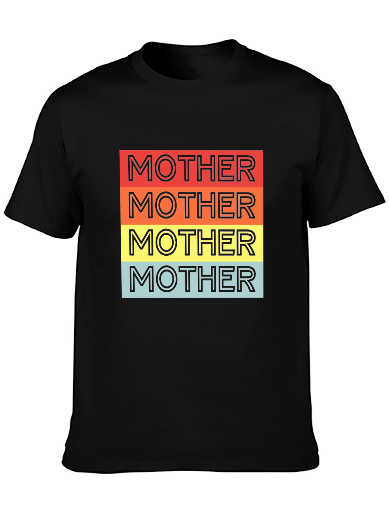Retro Mother T-Shirt - Black Graphic Tee
