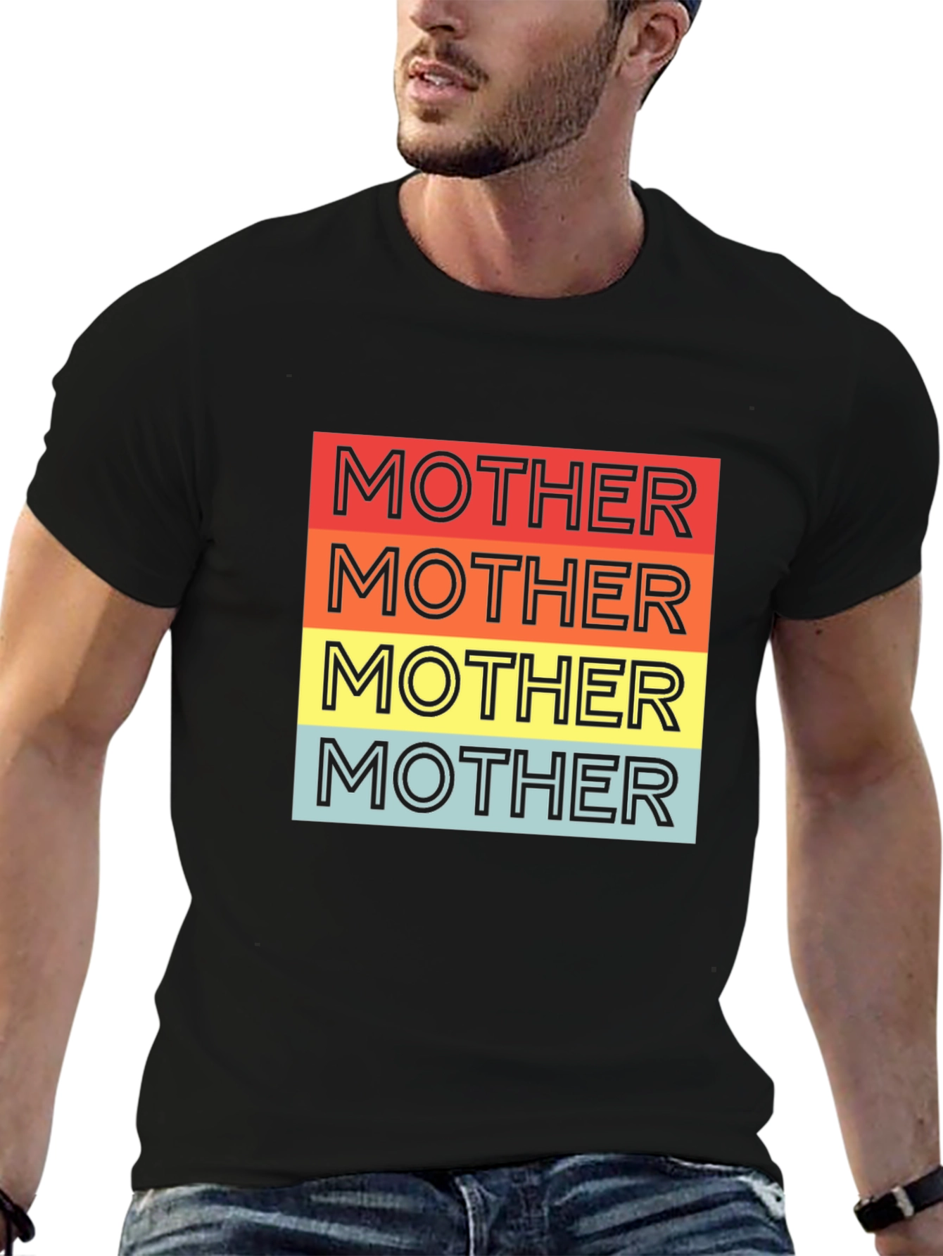 Retro Mother T-Shirt - Black Graphic Tee