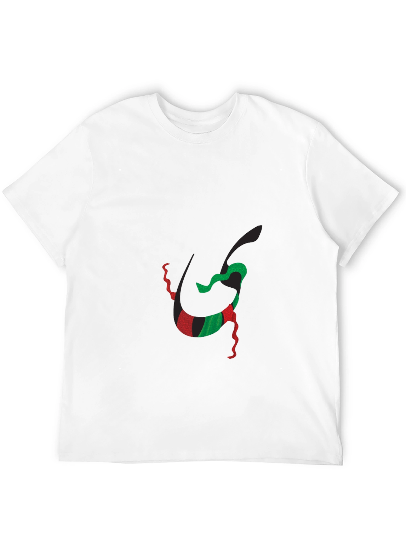 Abstract Kwanzaa-Inspired Graphic Black Tee