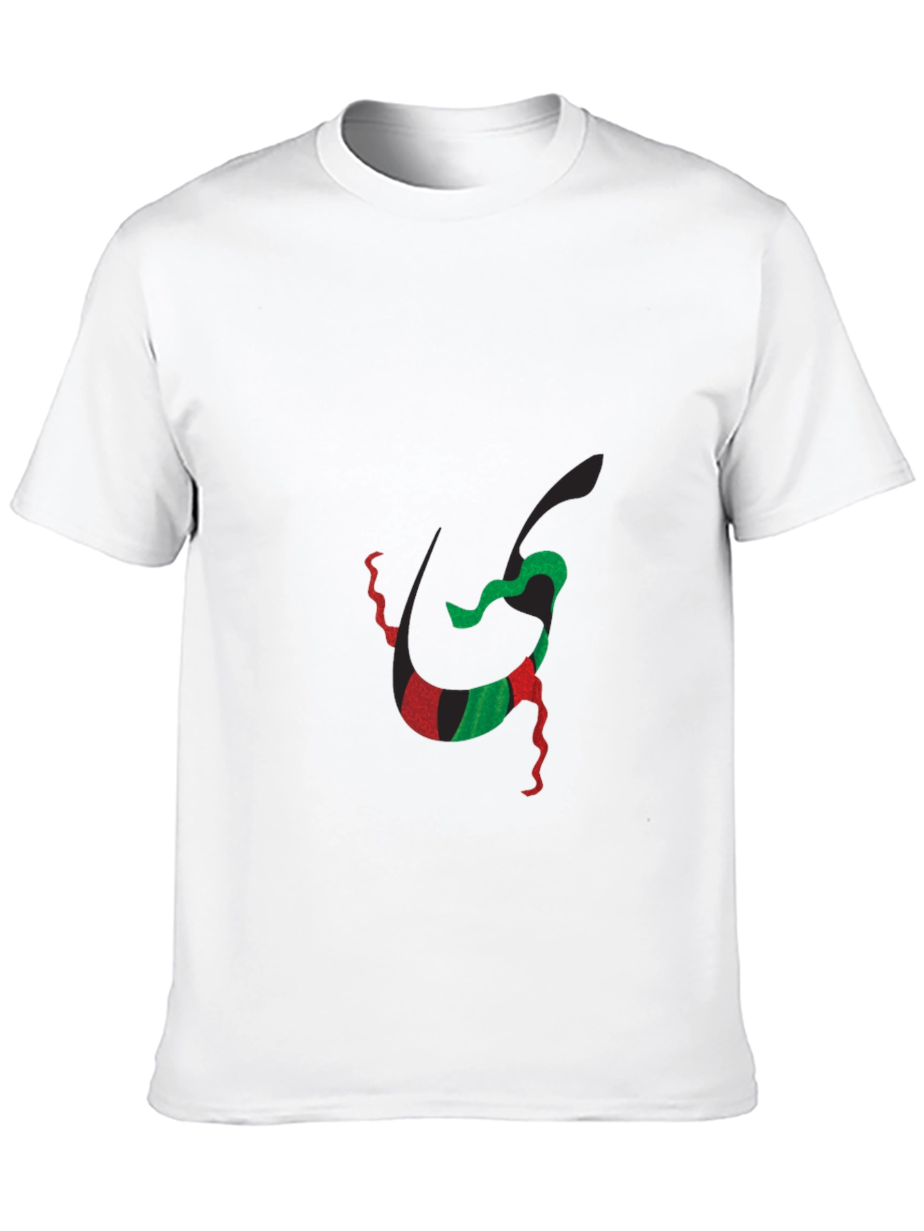 Abstract Kwanzaa-Inspired Graphic Black Tee