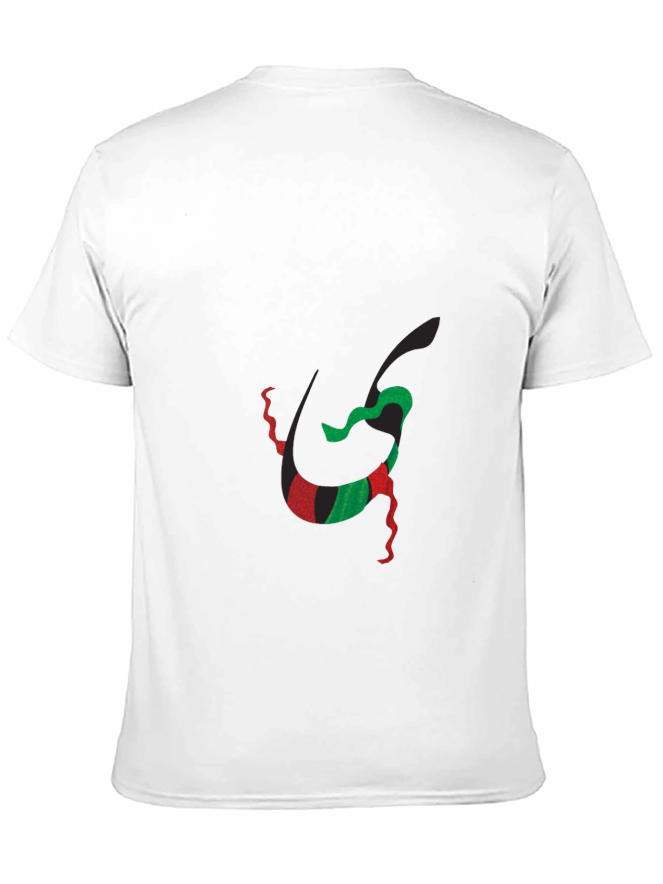 Abstract Kwanzaa-Inspired Graphic Black Tee