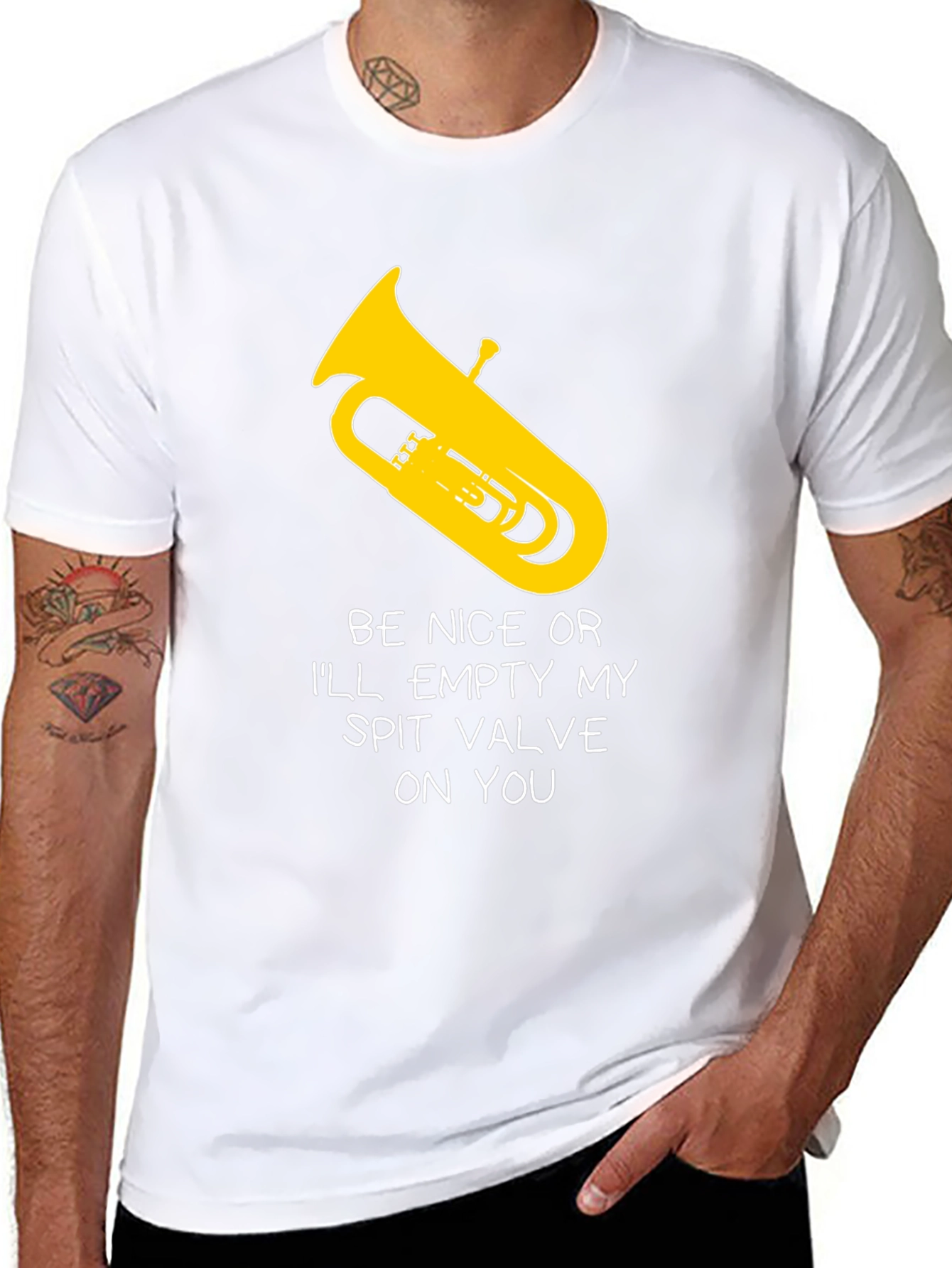 Funny Tuba Player T-Shirt - Spit Valve Humor
