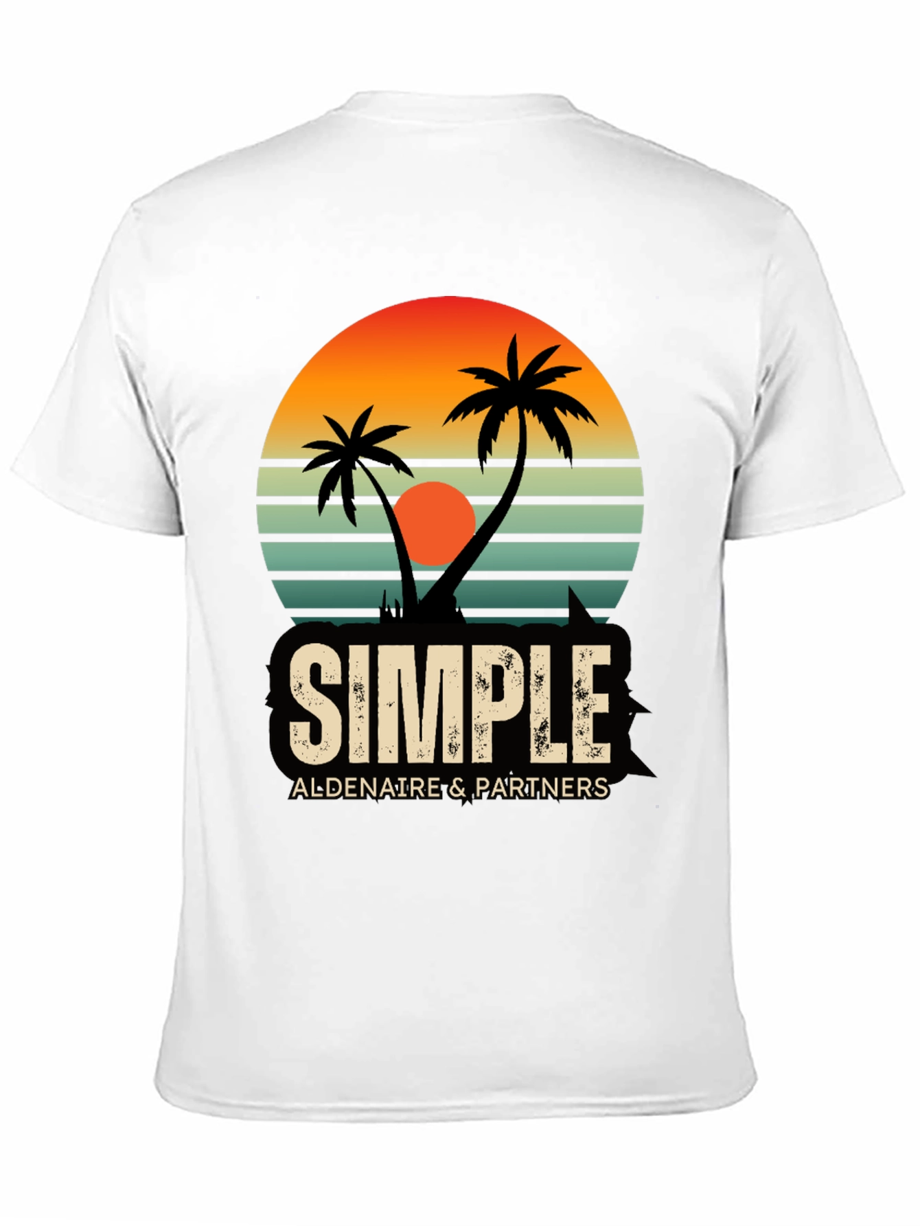 Retro Sunset Palm Tree T-Shirt