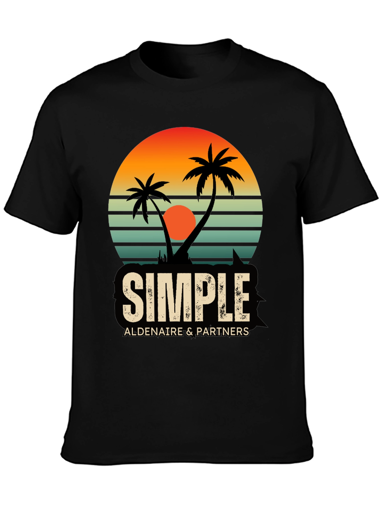 Retro Sunset Palm Tree T-Shirt
