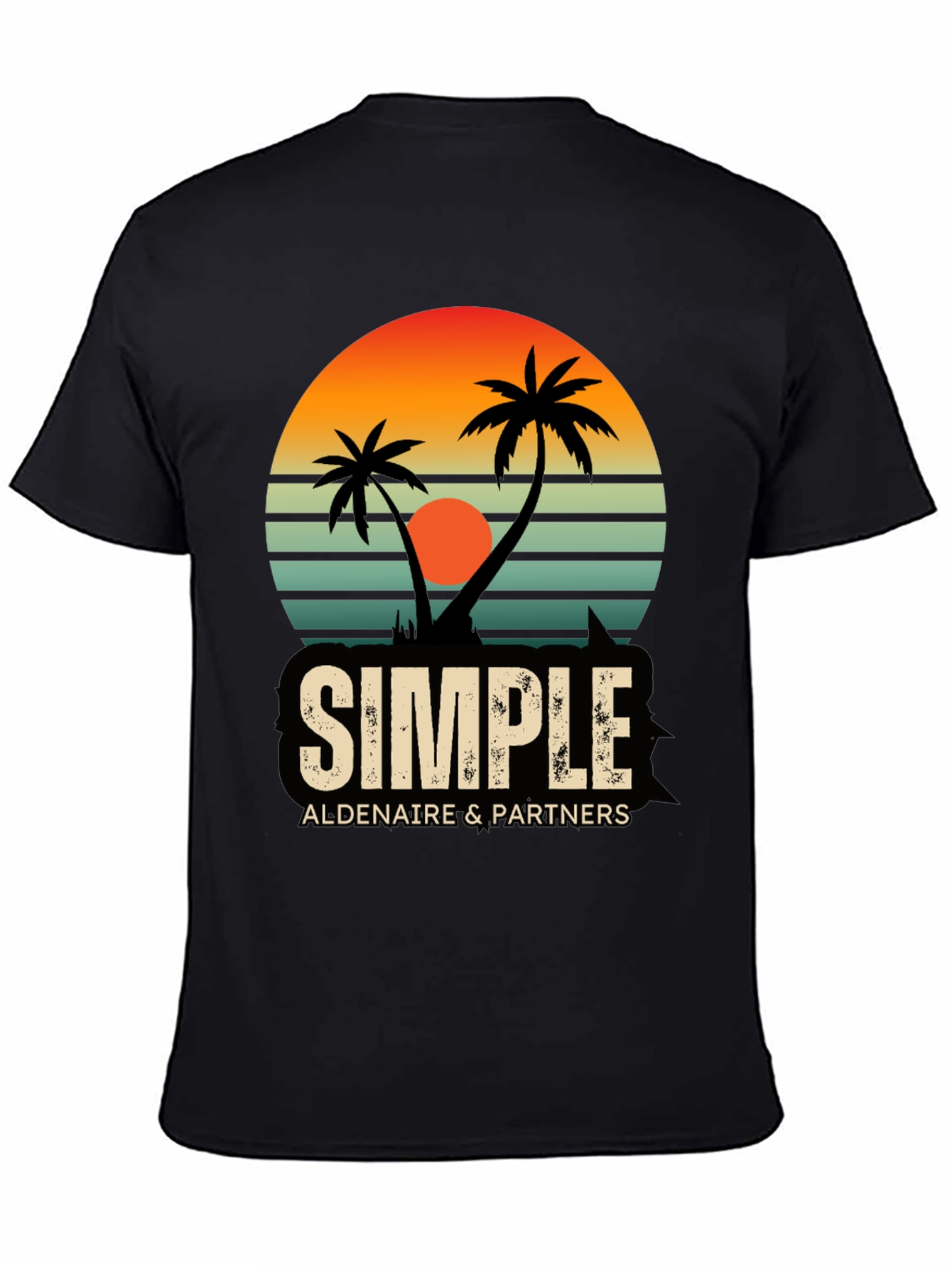 Retro Sunset Palm Tree T-Shirt