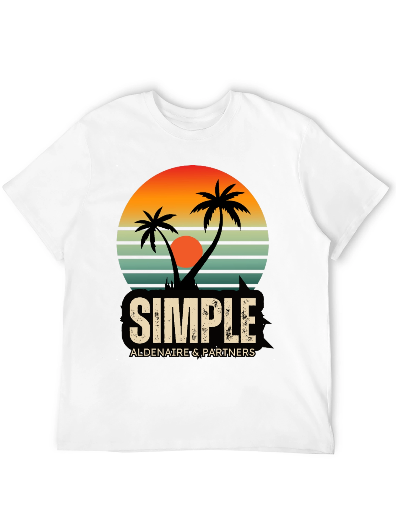 Retro Sunset Palm Tree T-Shirt