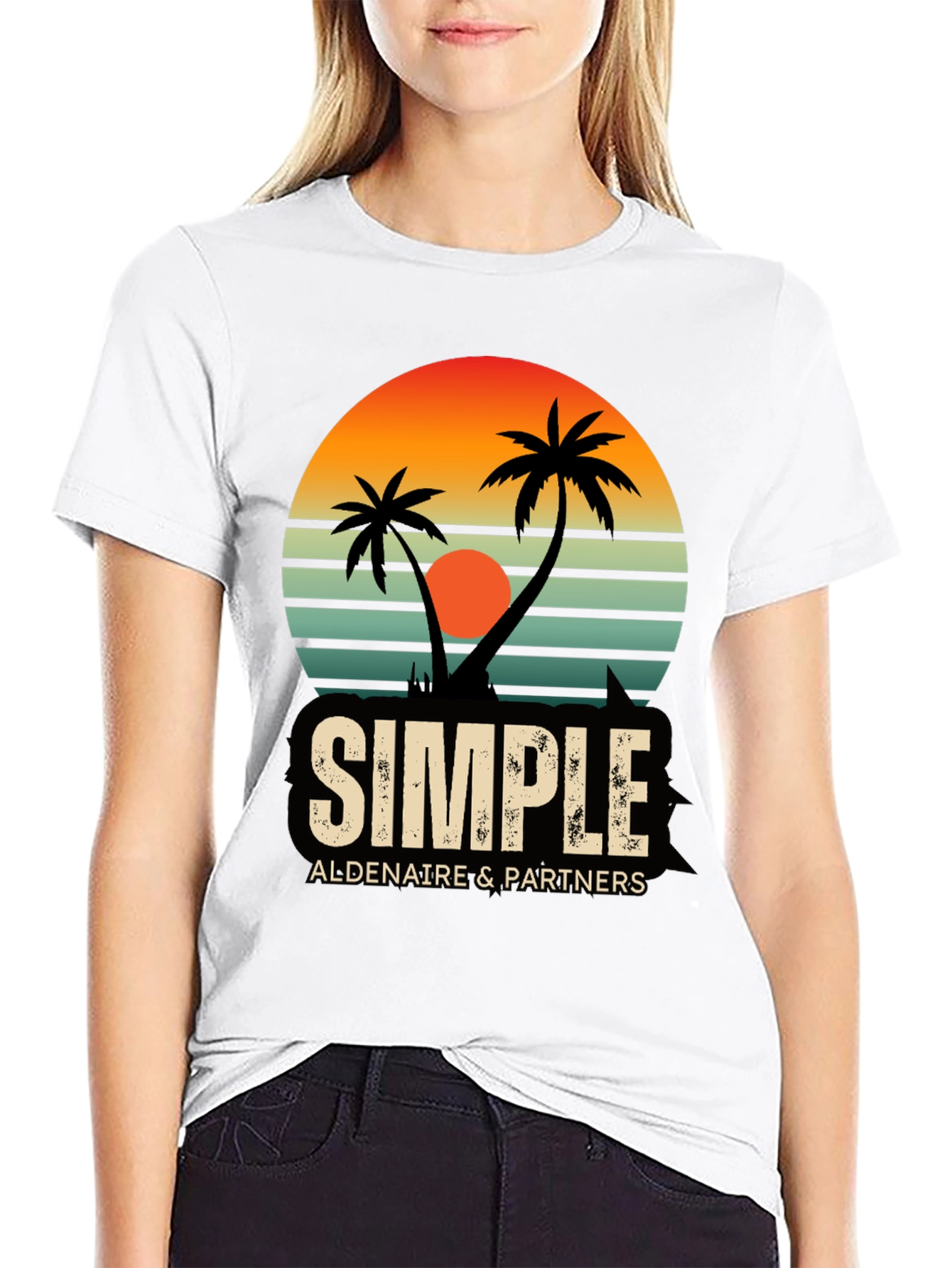 Retro Sunset Palm Tree T-Shirt