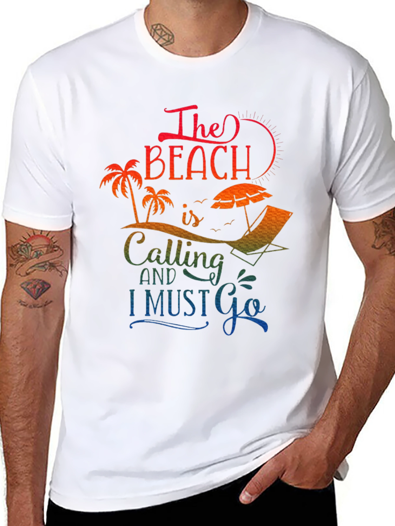 Beach Calling Graphic Tee - Summer Vacation Shirt