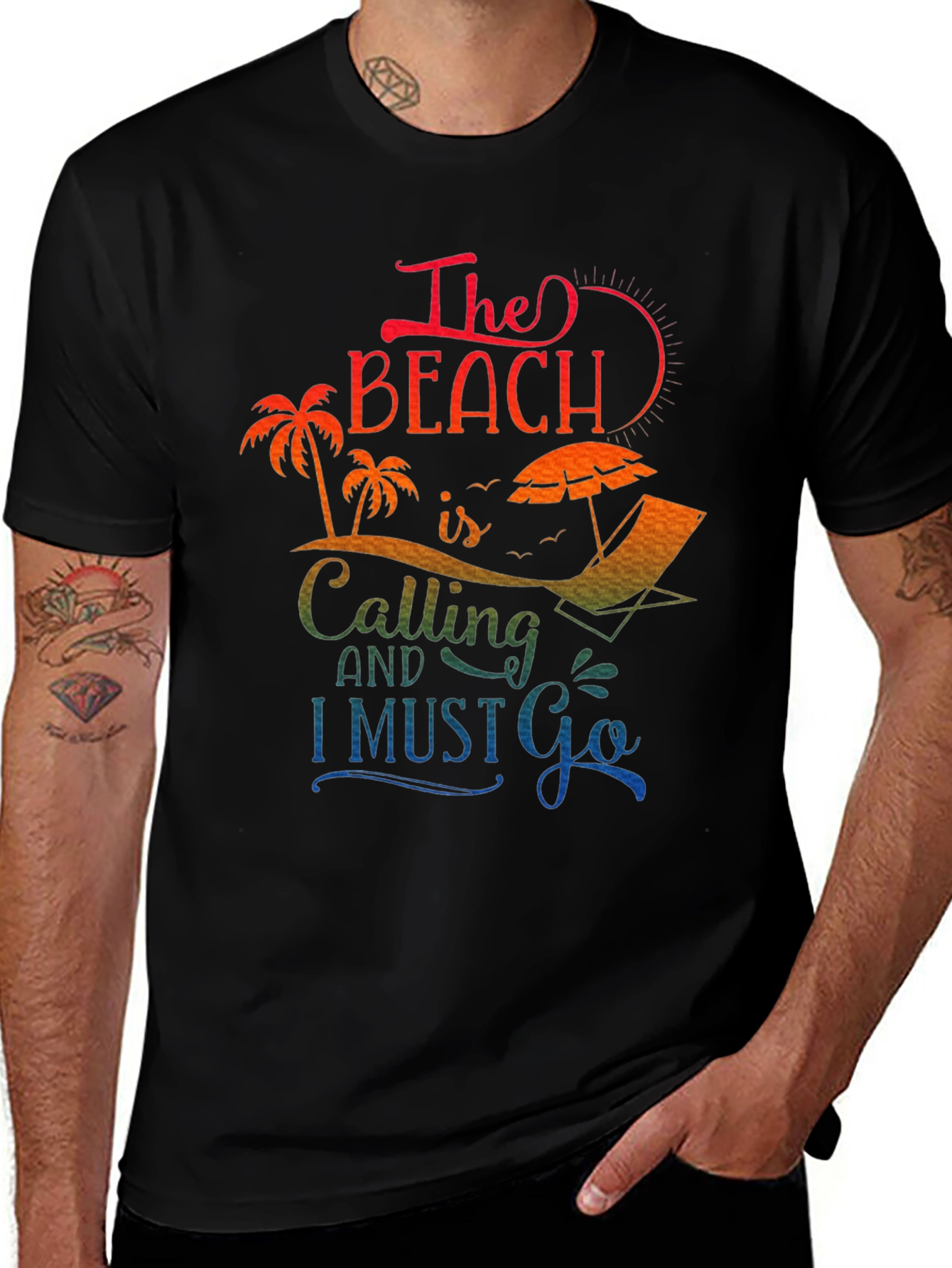 Beach Calling Graphic Tee - Summer Vacation Shirt